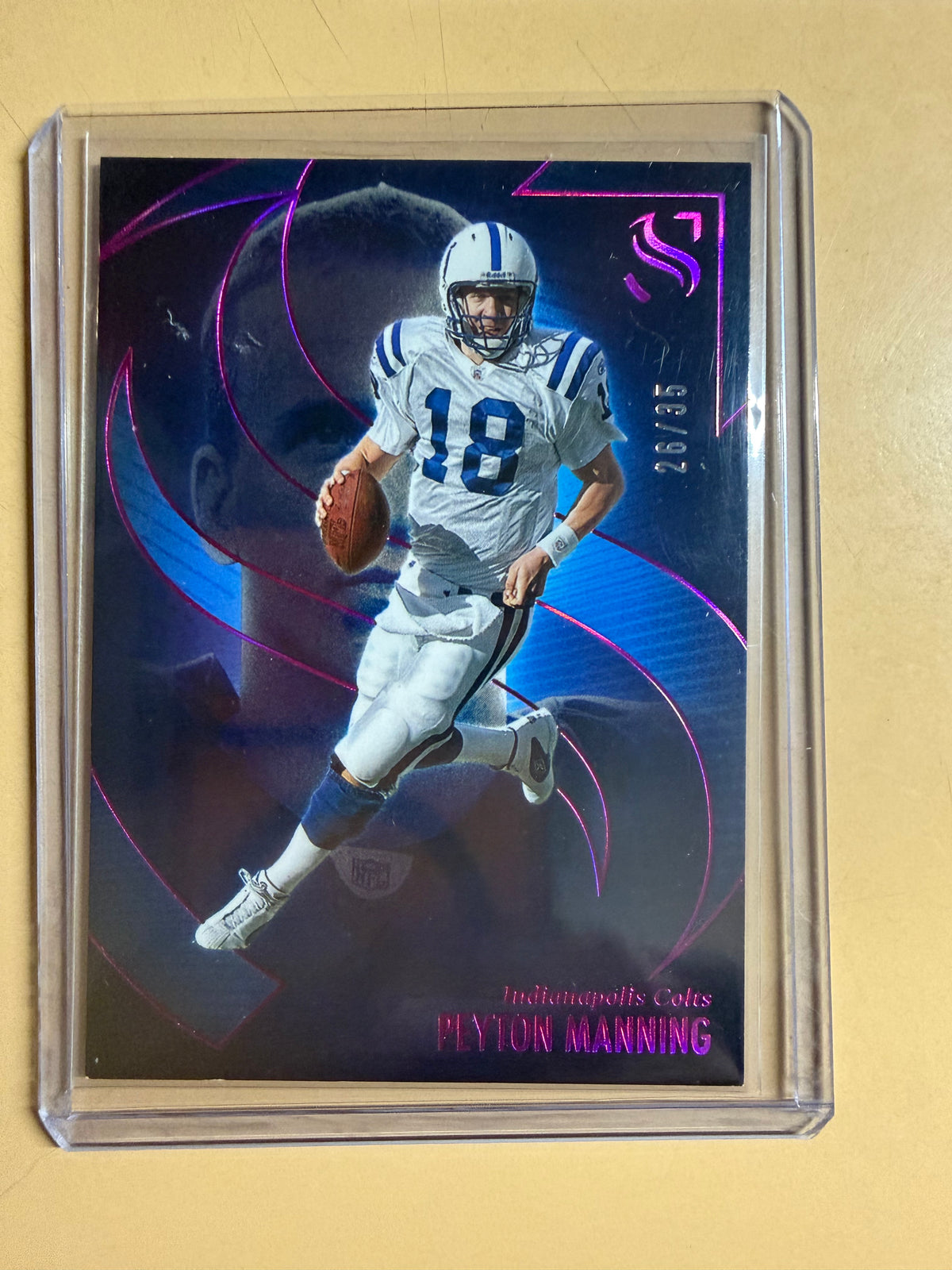 2025 Panini Silhouette Football Peyton Manning Pink Foil Parallel /35 #58