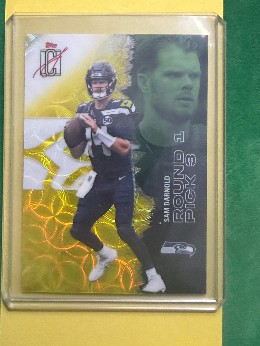 2025 Topps Signature Class Football Sam Darnold #47 Gold Kaleidoscope SSP