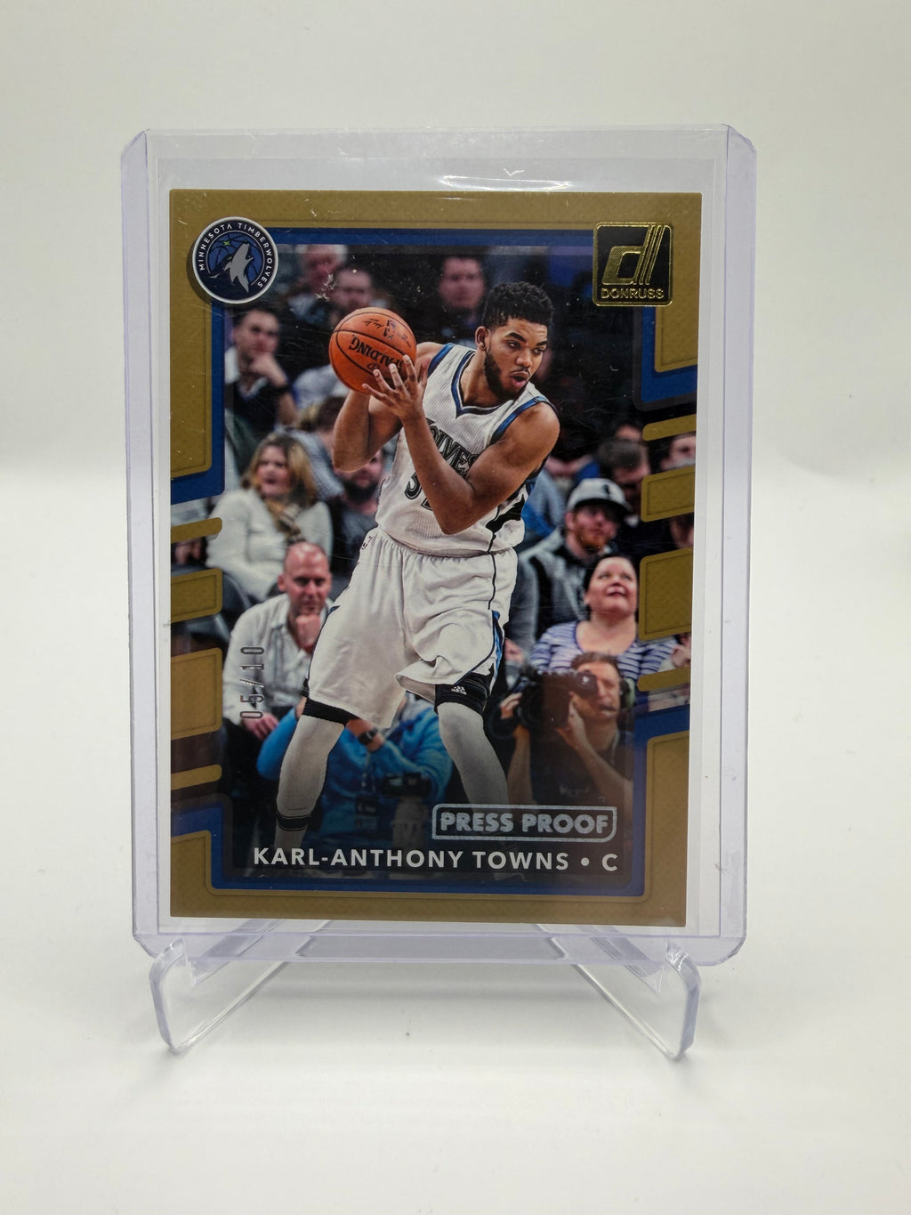 2017-18 Panini Donruss Press Proof Gold #89 Karl-Anthony Towns /10