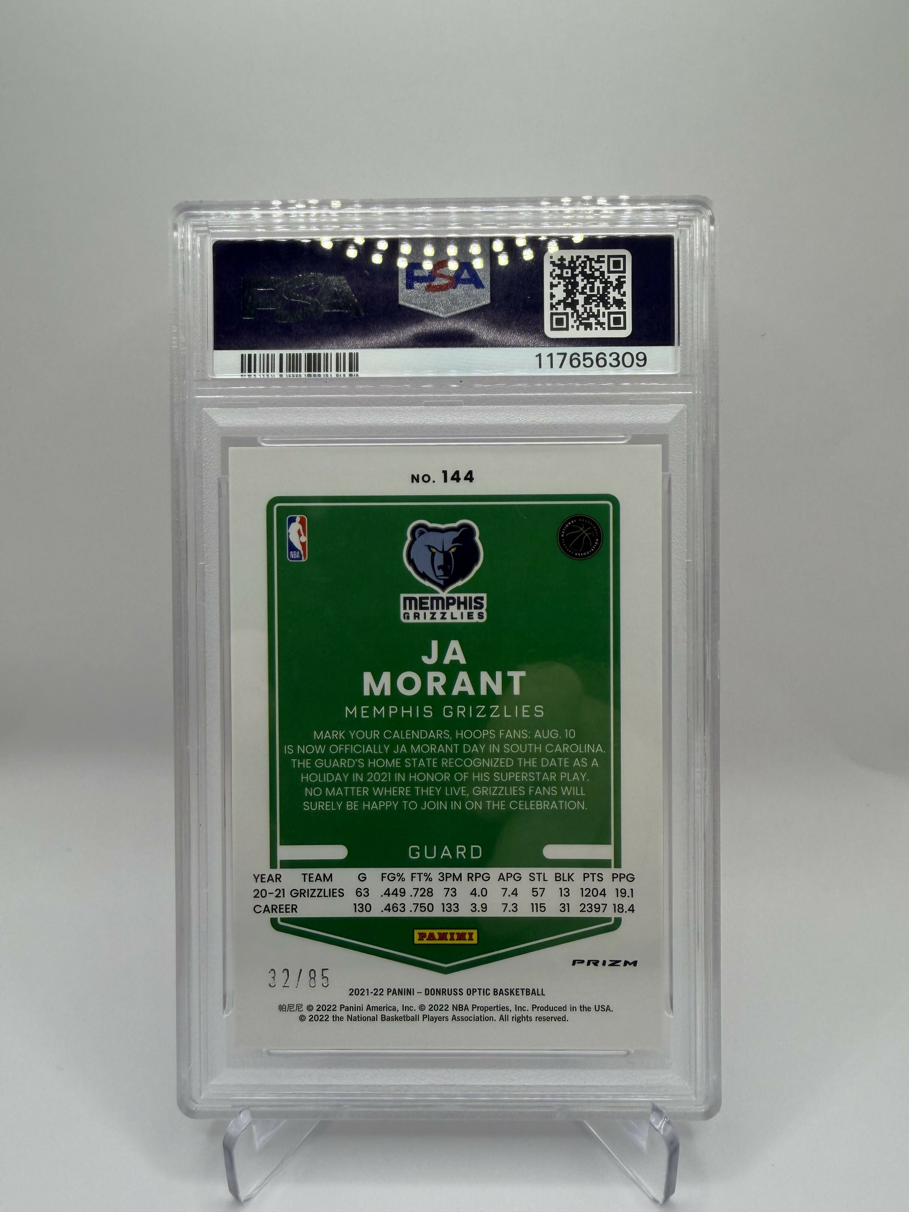 2021 Optic Fast Break Red Ja Morant Psa 10