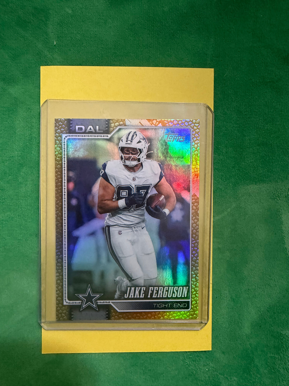 2025 Topps Football Jake Ferguson #55 Gold Parallel Serial Numbered 05/50