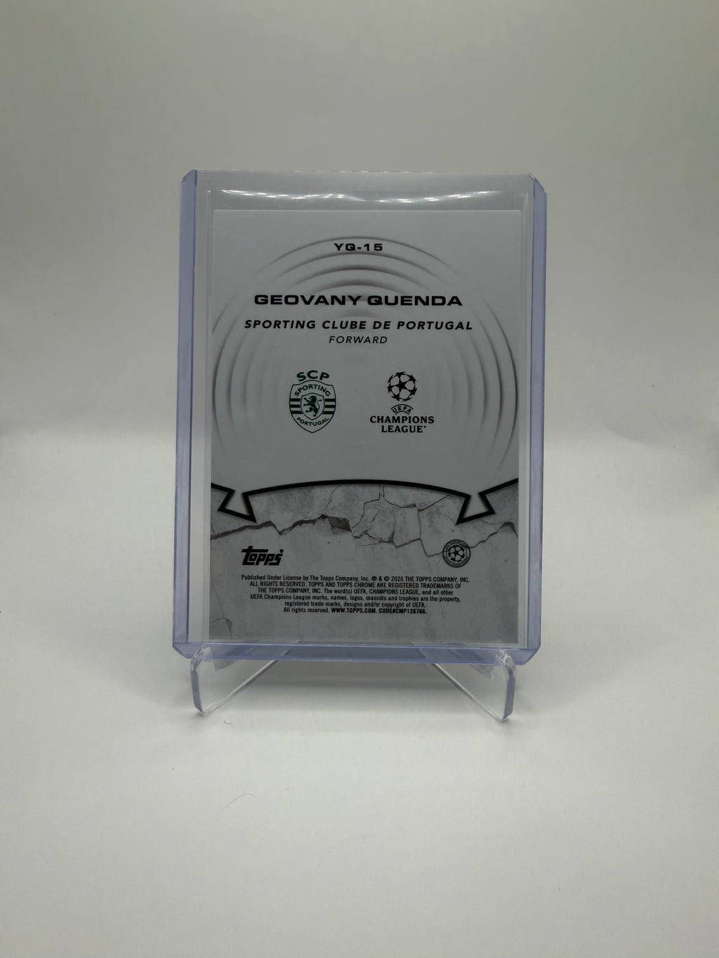 2025-26 Topps Chrome UEFA Club Competitions Geovany Quenda Youthquake Gold Refractor #YQ-15 36/50