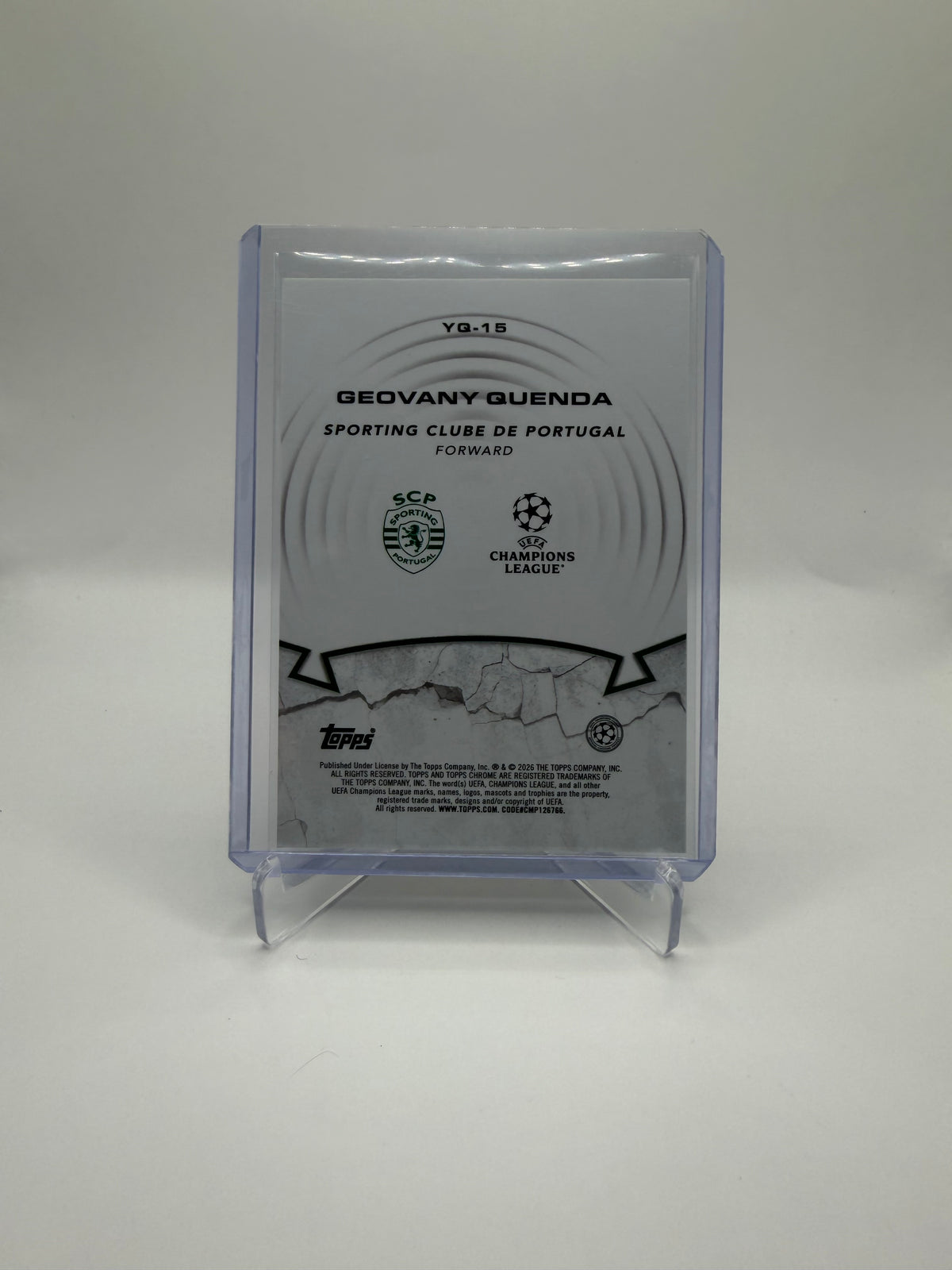 2025-26 Topps Chrome UEFA Club Competitions Geovany Quenda Youthquake Gold Refractor #YQ-15 36/50