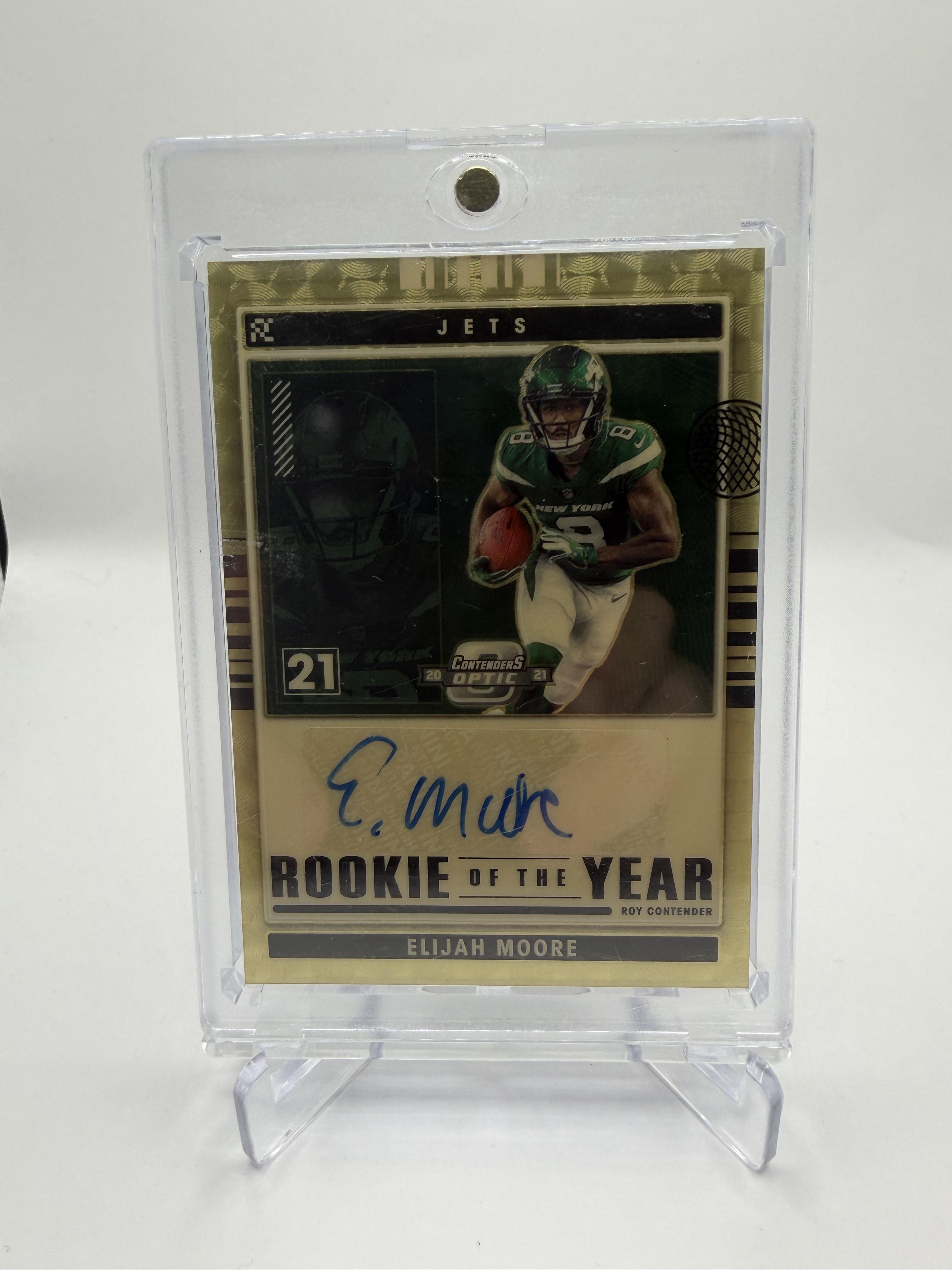 2021 Panini Contenders Optic Elijah Moore Rookie of the Year Contenders 1/1