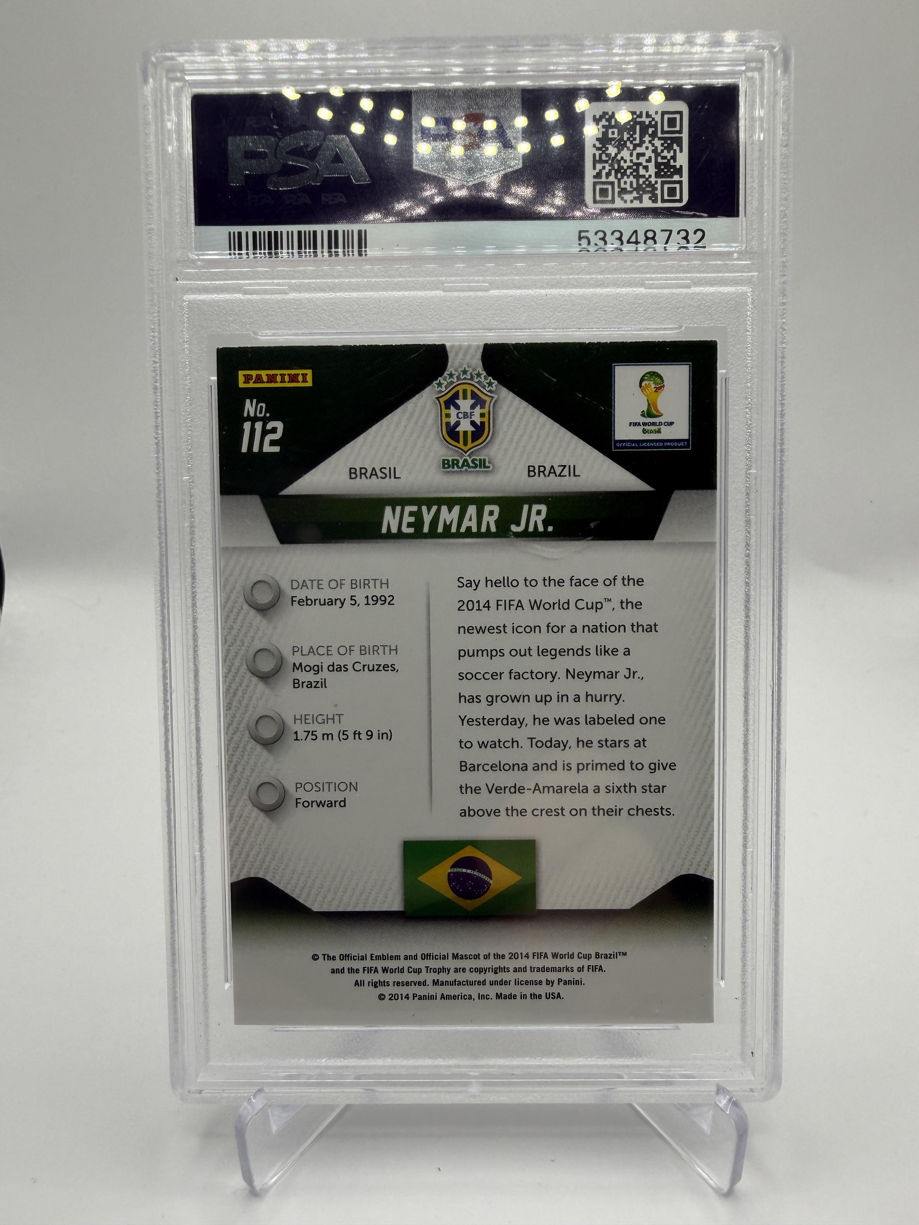 2014 Panini Prizm FIFA World Cup Brazil #112 Neymar Jr. PSA7