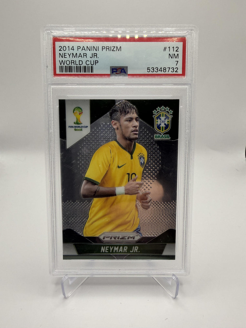 2014 Panini Prizm FIFA World Cup Brazil #112 Neymar Jr. PSA7