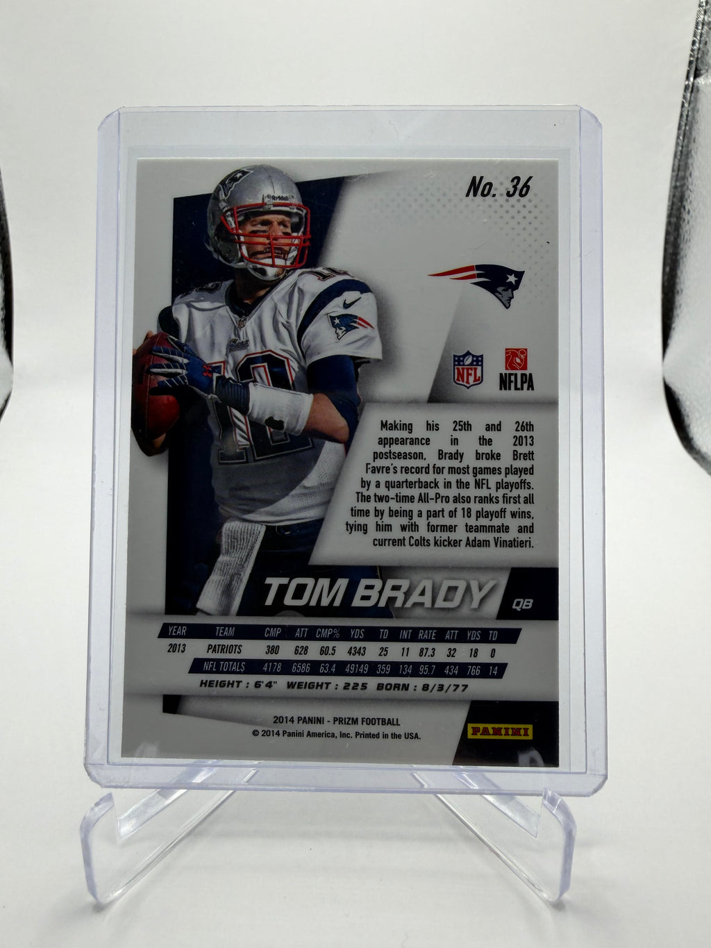 2014 Panini Prizm Football Tom Brady #36