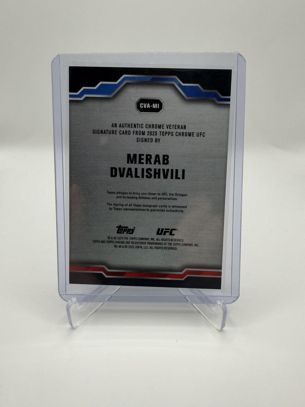 2025 Topps Chrome UFC #CVA-MI Merab Dvalishvili Chrome Veteran Autographs