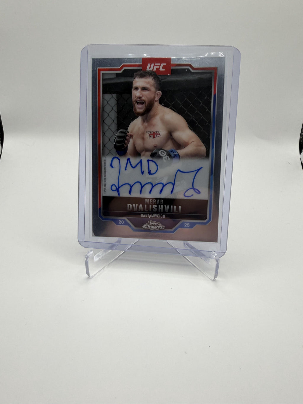 2025 Topps Chrome UFC #CVA-MI Merab Dvalishvili Chrome Veteran Autographs