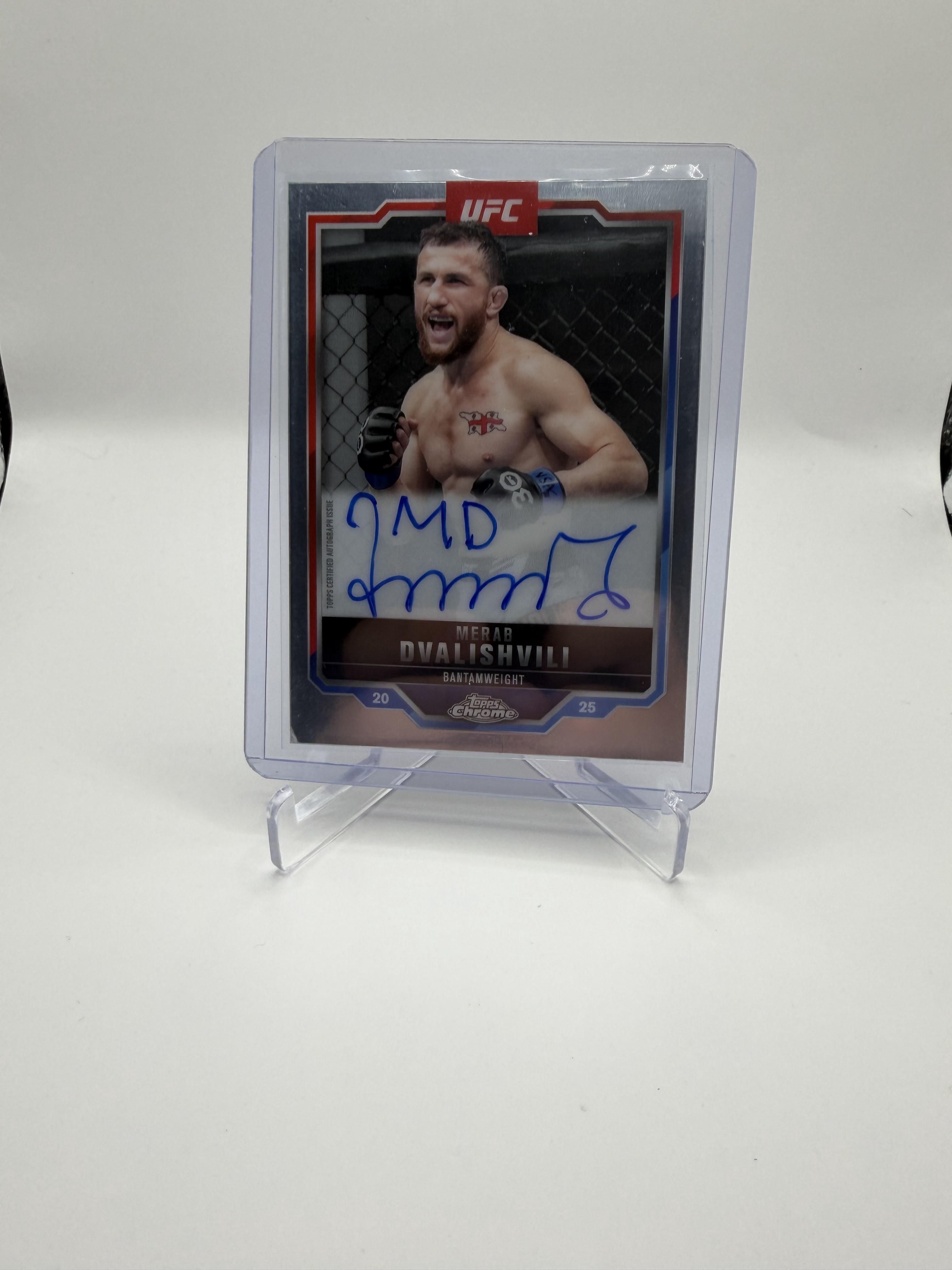 2025 Topps Chrome UFC #CVA-MI Merab Dvalishvili Chrome Veteran Autographs
