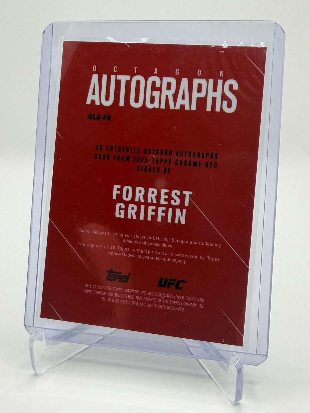 2025 Topps Chrome UFC Forrest Griffin Octagon Legends Autographs