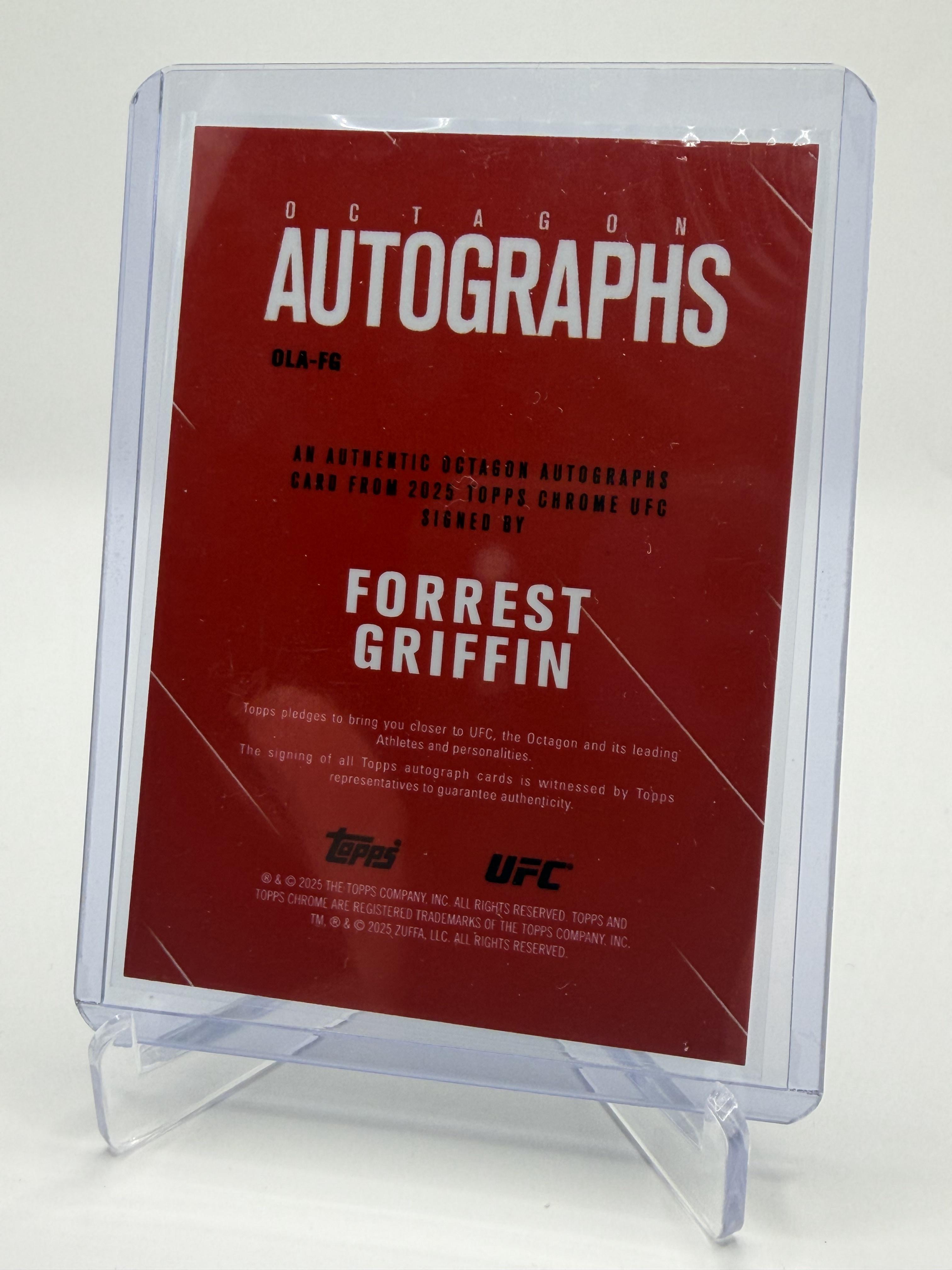 2025 Topps Chrome UFC Forrest Griffin Octagon Legends Autographs