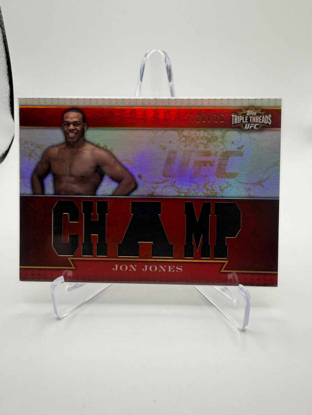 2012 Topps UFC Knockout Jon Jones Triple Threads Relics #TTR-JJ /36