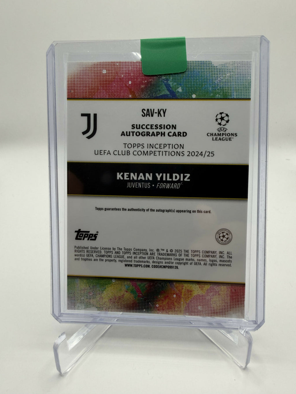 2024-2025 Topps Inception Kenan Yildiz Auto