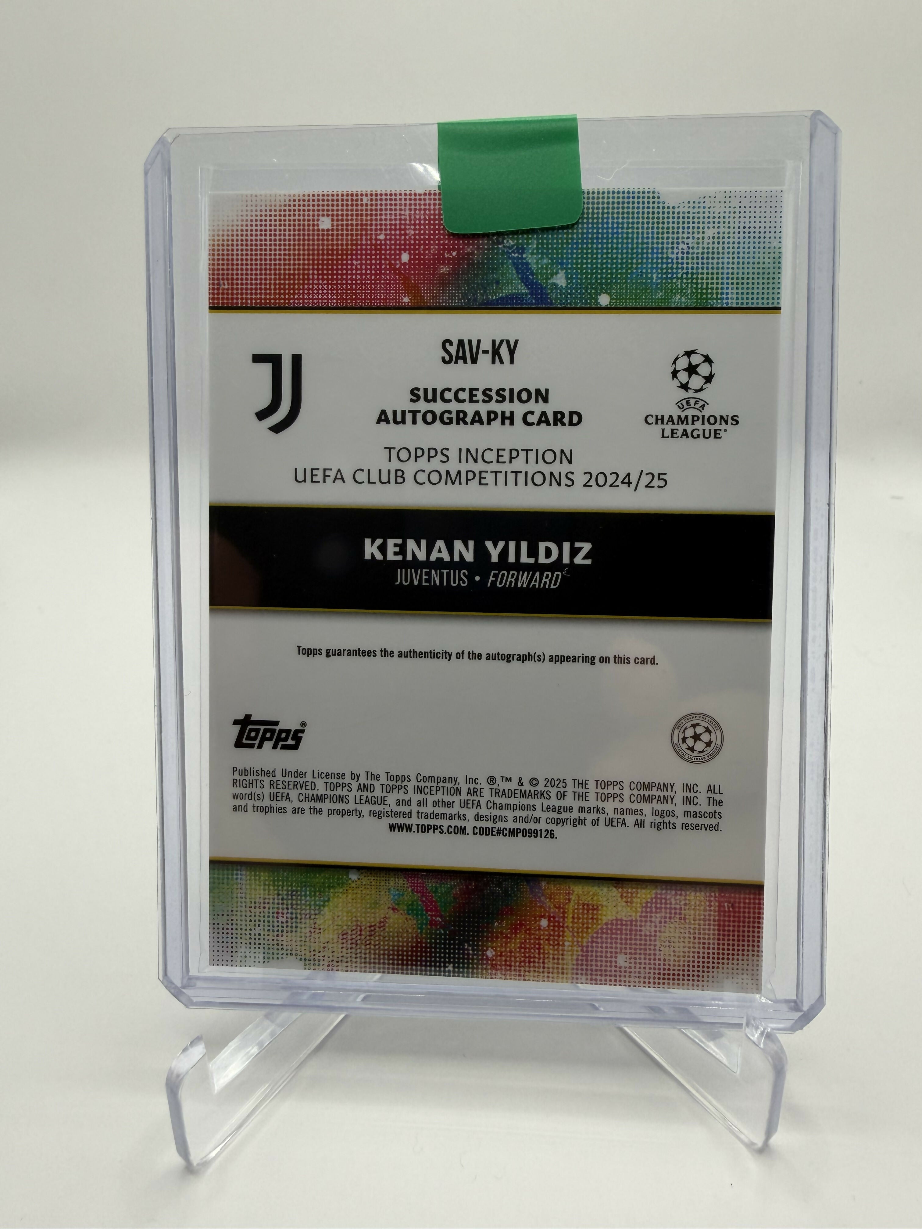 2024-2025 Topps Inception Kenan Yildiz Auto
