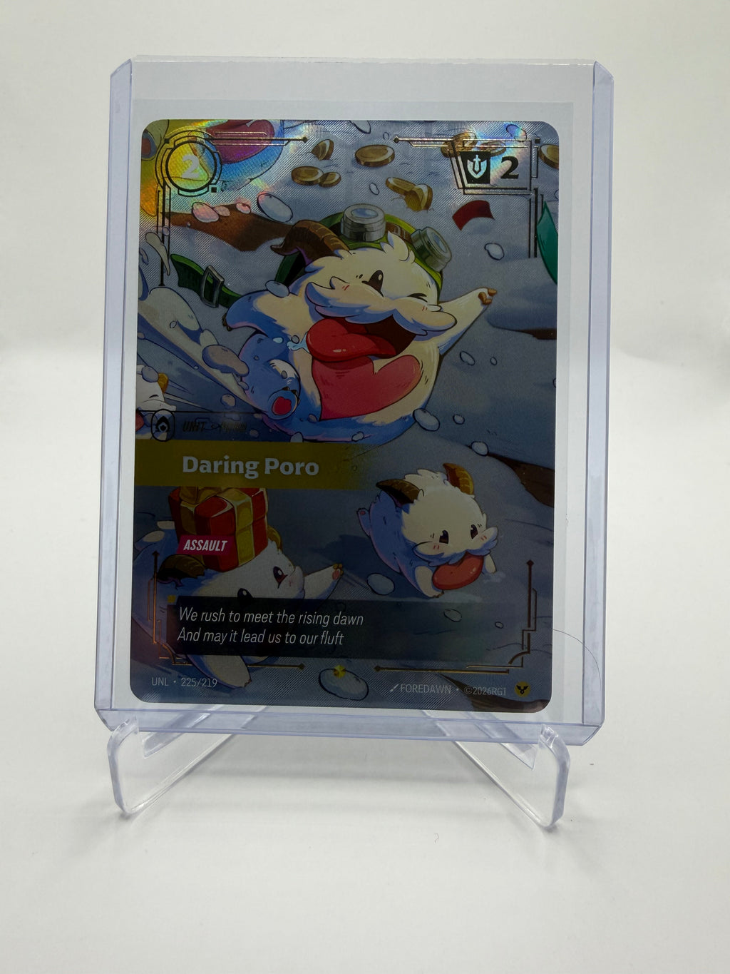 Daring Poro Holographic Foil Alternate Art 225/219 Overnumbered