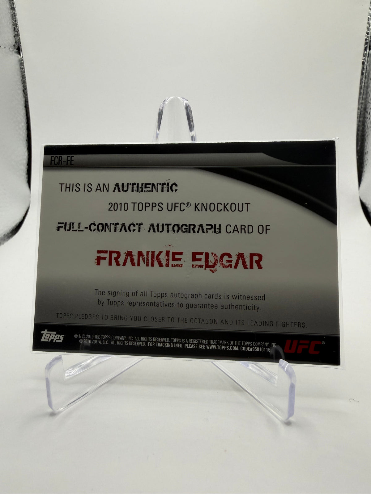 2010 Topps UFC Knockout Frankie Edgar Full-Contact Autograph #FCR-FE