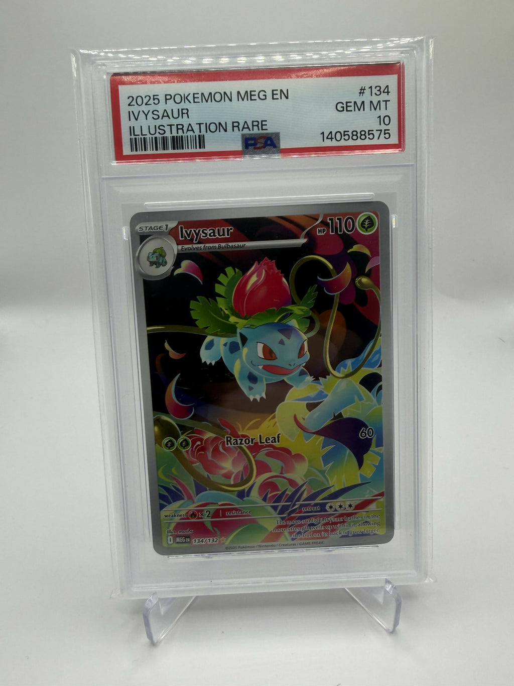 Bulbasaur, Ivysaur , Venasaur Mega Evolutions IR Full Art PSA 10 Set