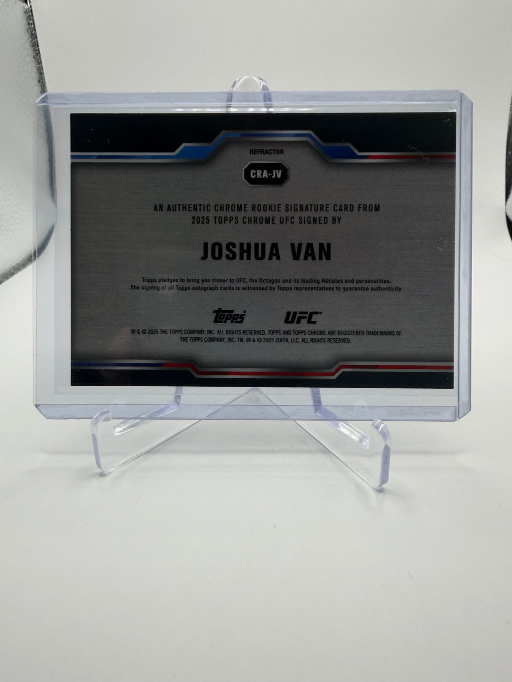 2025 Topps Chrome UFC Joshua Van Chrome Rookie Autographs /199 RC #CRA-JV