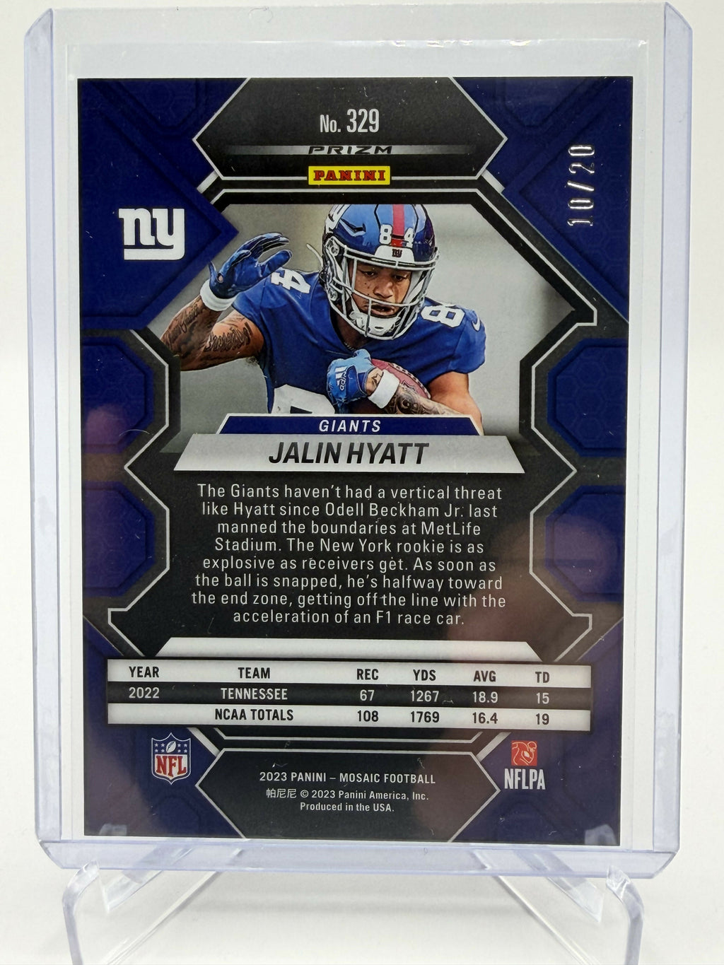 2023 Panini Mosaic No Huddle Jalin Hyatt Pink Disco /20