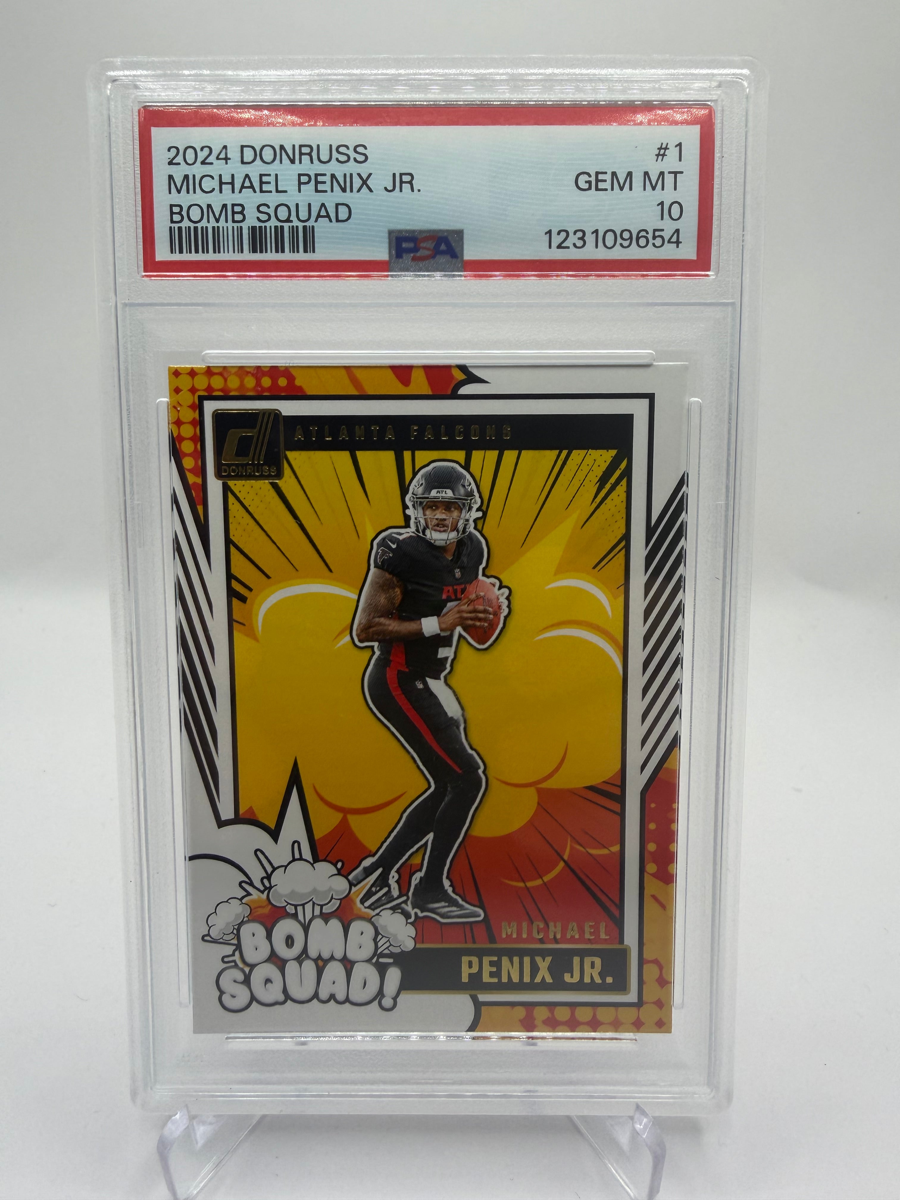 2024 Donruss Football Bomb Squad Michael Penix Jr. #1 PSA 10