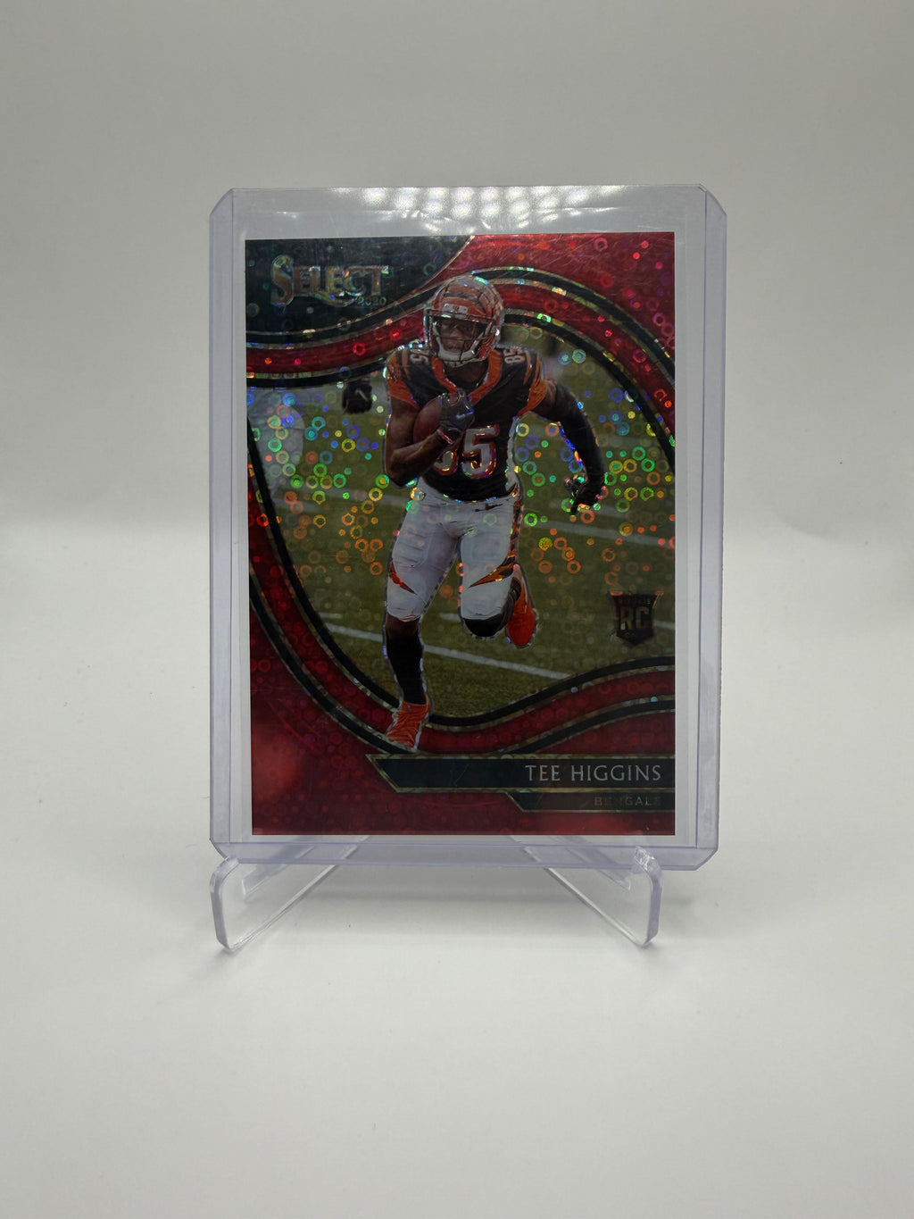 2020 Panini Select Football Tee Higgins Field Level Red Disco Prizm Rookie #360 /49