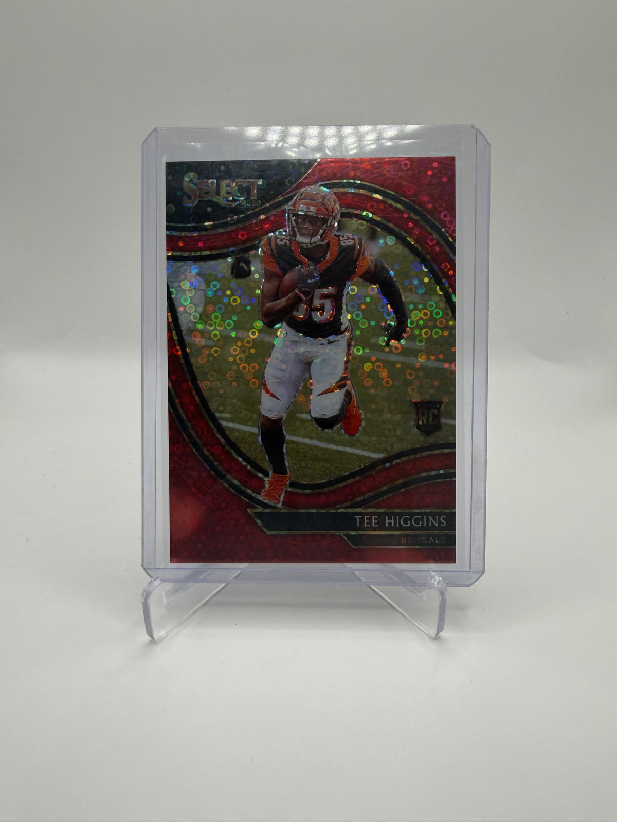 2020 Panini Select Football Tee Higgins Field Level Red Disco Prizm Rookie #360 /49