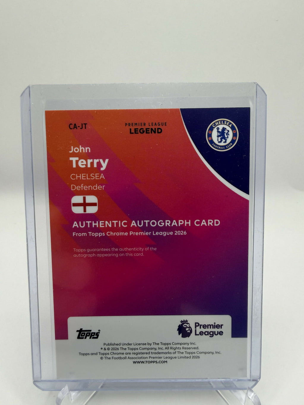 2026 Premier League Chrome John Terry auto /10
