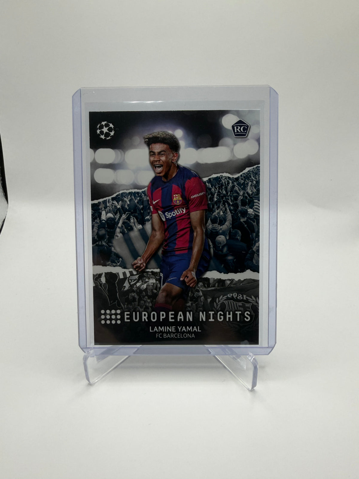 2023-24 Topps UEFA Club Competitions European Nights Lamine Yamal Rookie #EN-10 Base Insert