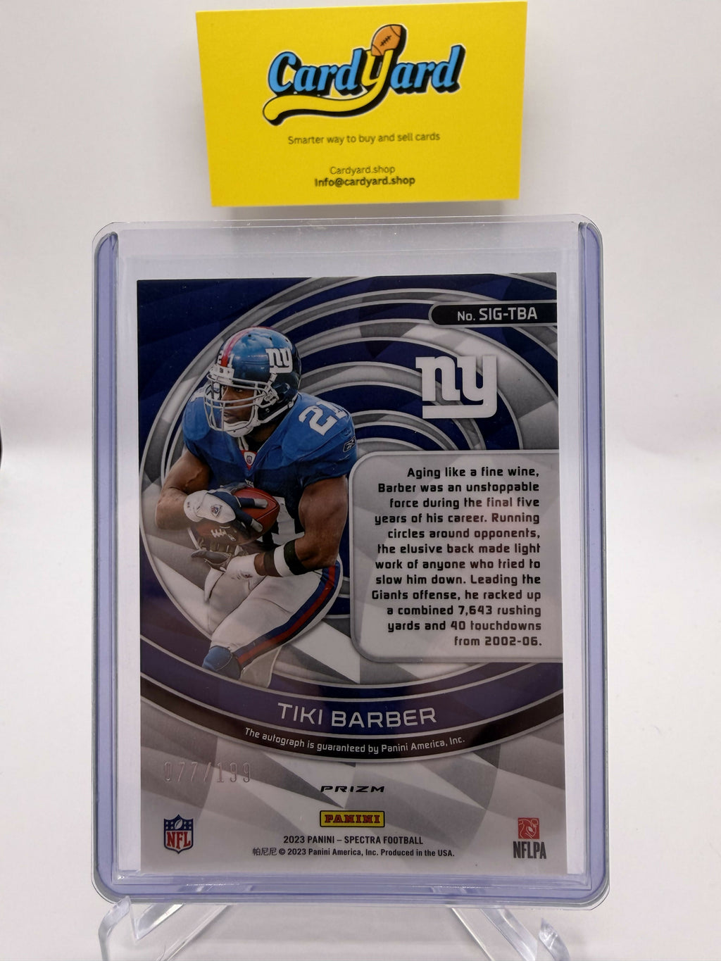 2023-2024 Panini Spectra Tiki Barber Auto /199