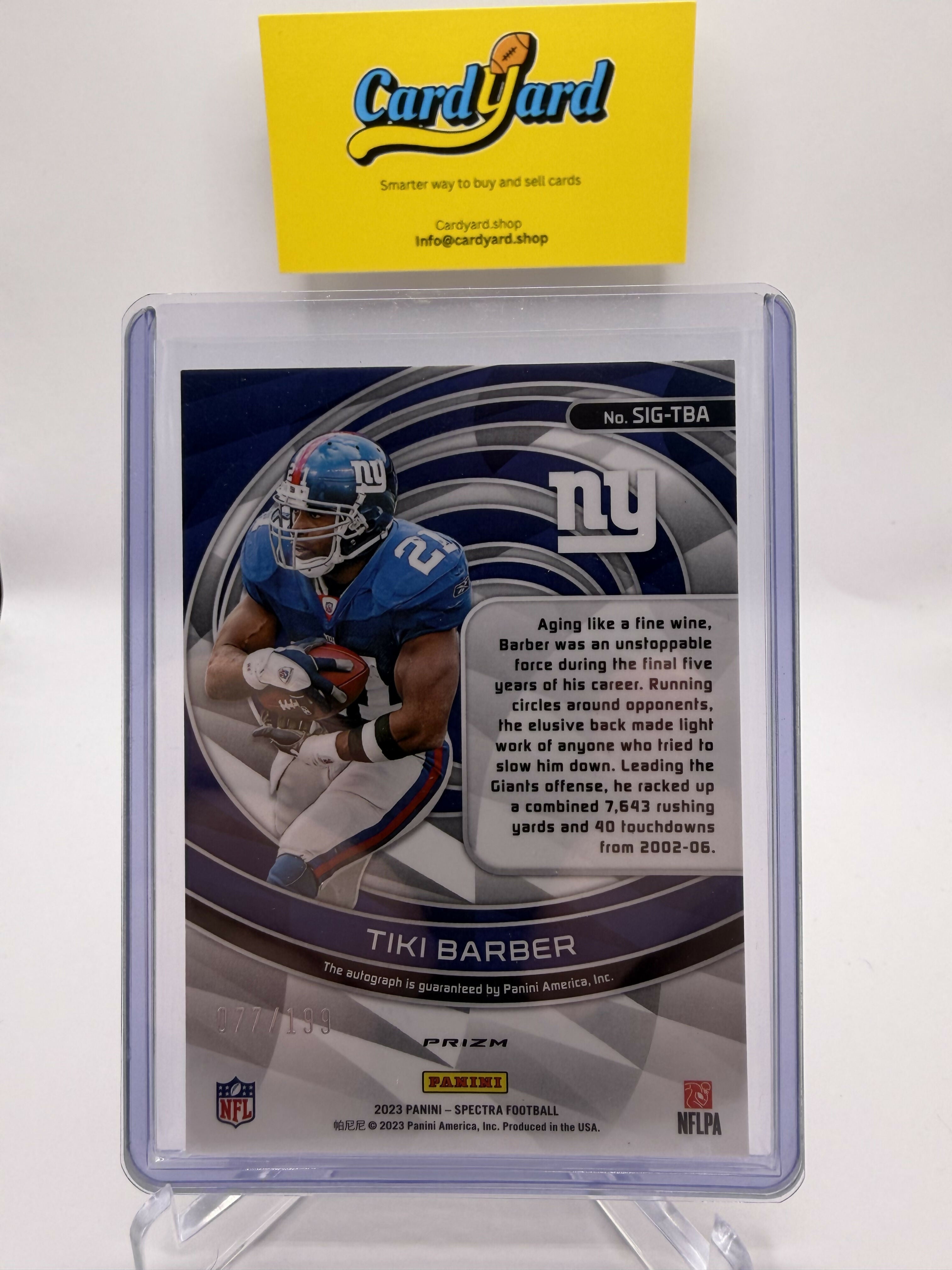2023-2024 Panini Spectra Tiki Barber Auto /199