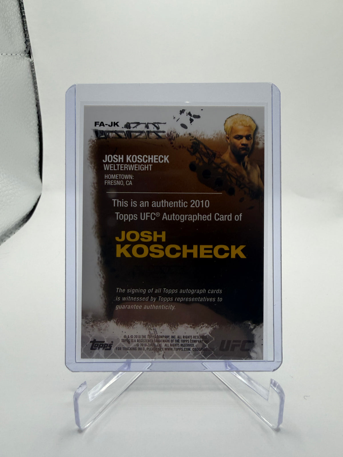 2010 Topps UFC  Auto Josh Koscheck #FA-JK