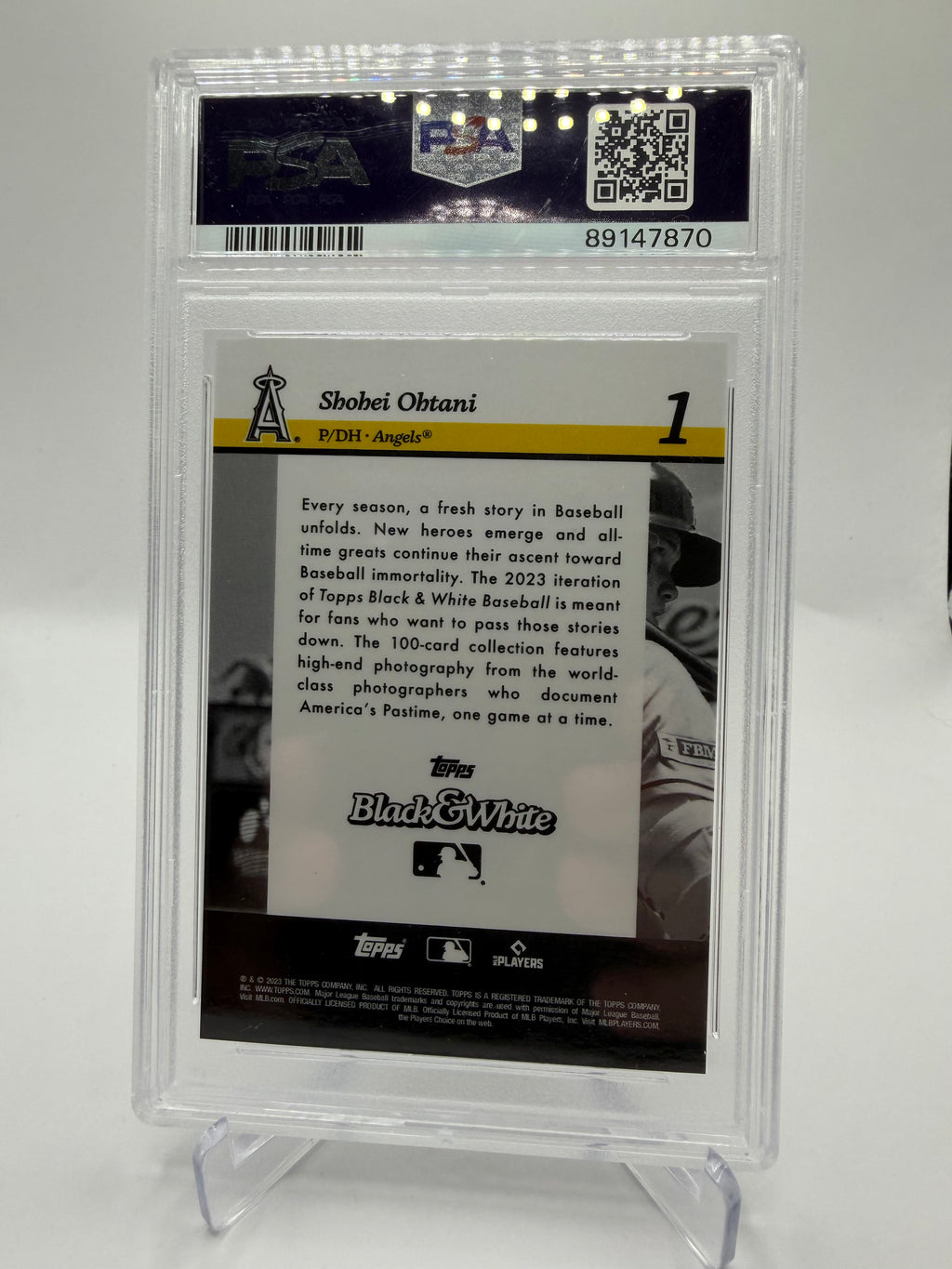 2023 Topps Black & White Baseball Shohei Ohtani #1 PSA 10 Gem Mint