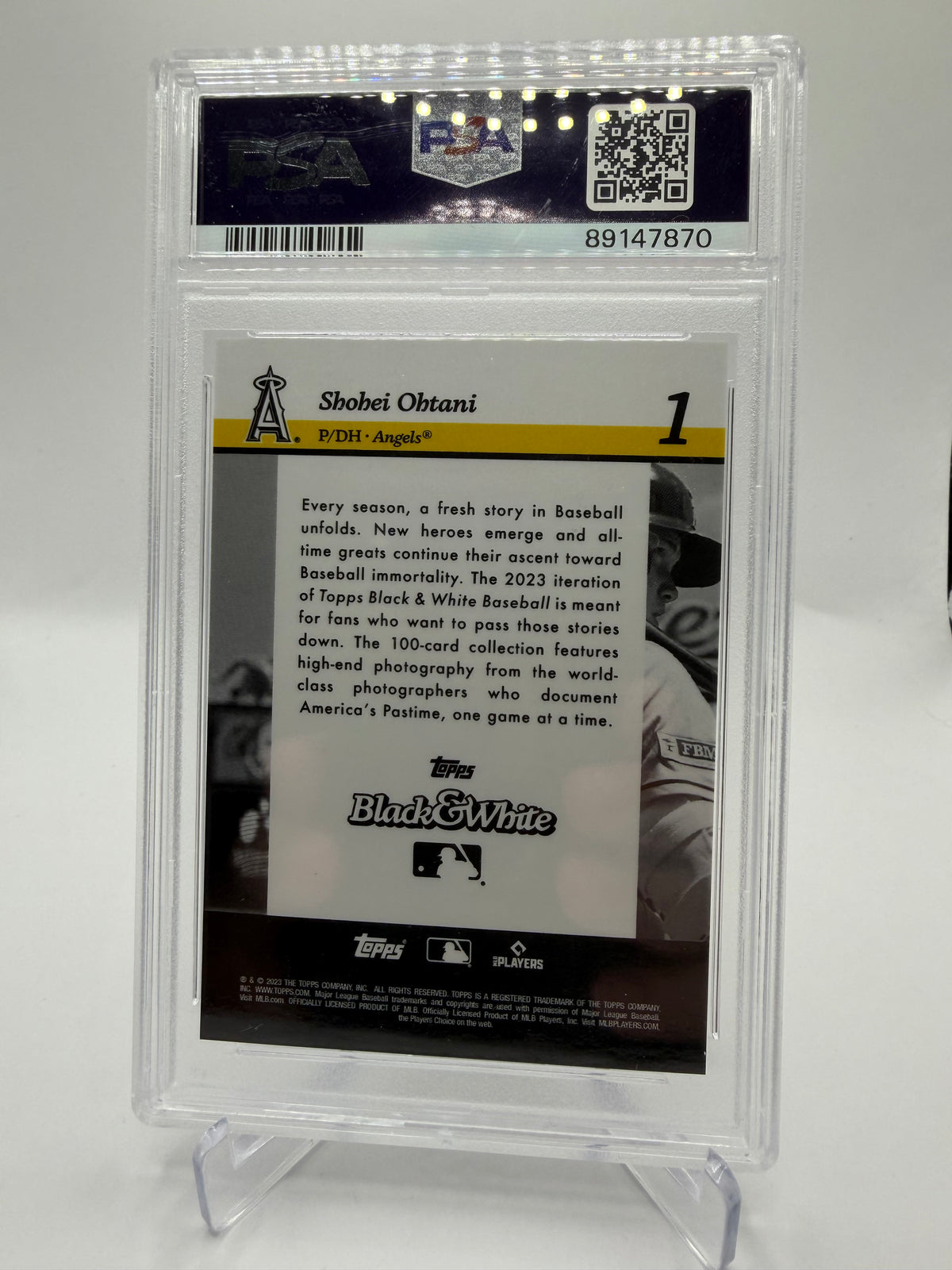 2023 Topps Black & White Baseball Shohei Ohtani #1 PSA 10 Gem Mint