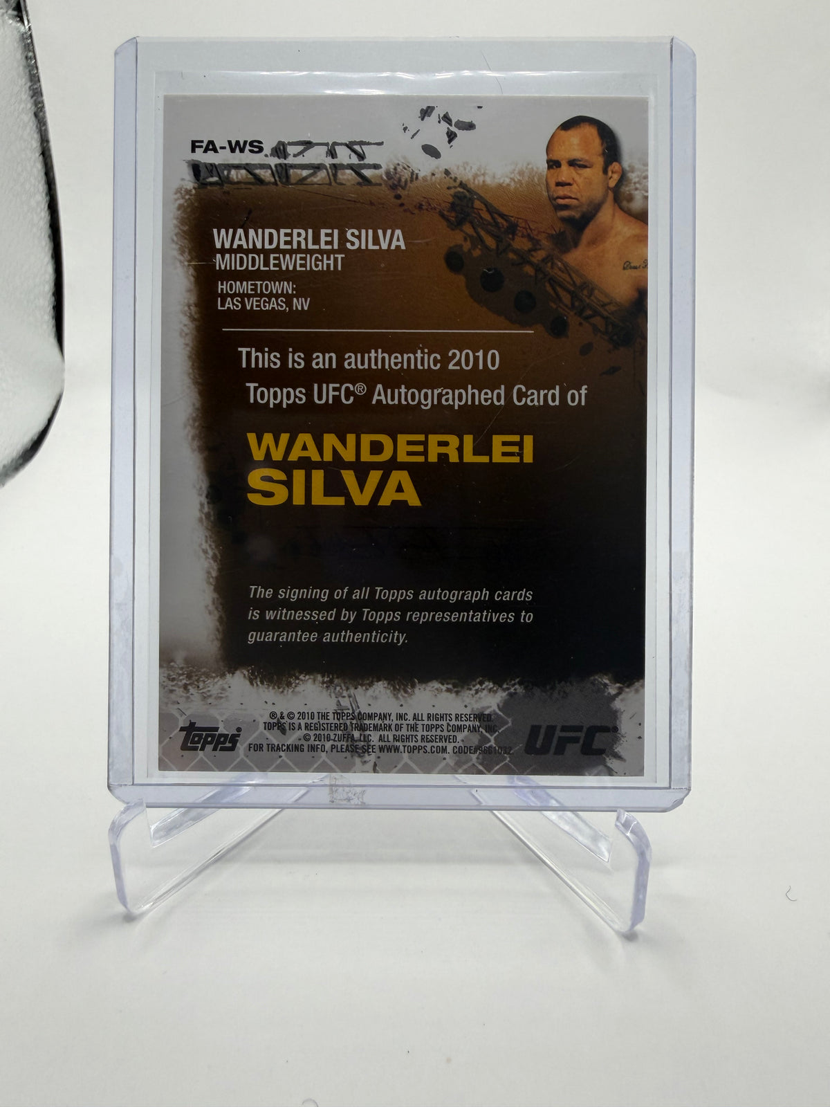 2010 Topps UFC Wanderlei Silva Fighter Autographs #FA-WS