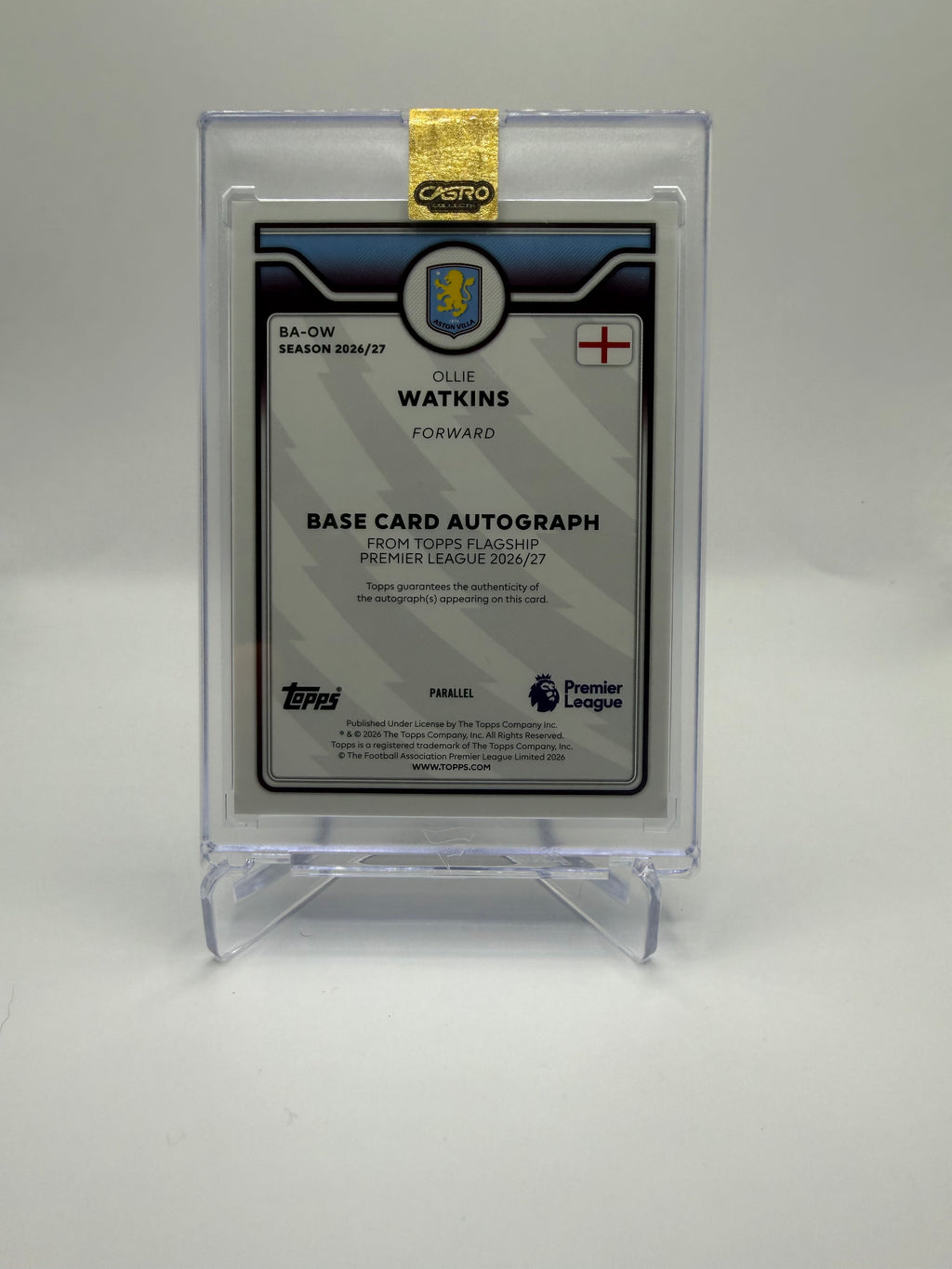 2026-27 Topps Flagship Premier League Ollie Watkins Superfractor 1/1 #BA-OW