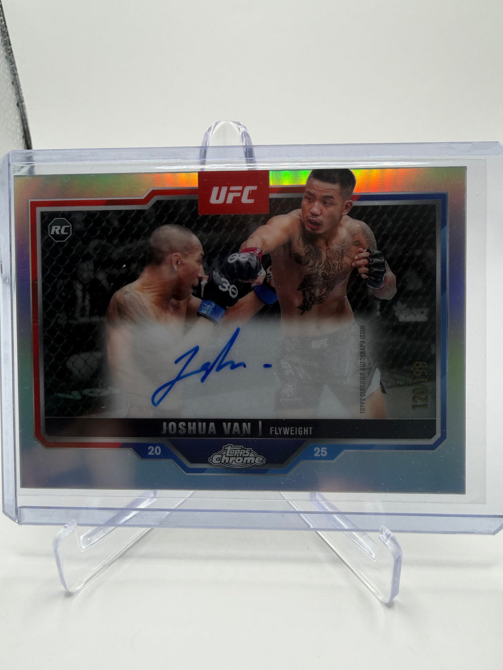 2025 Topps Chrome UFC Joshua Van Chrome Rookie Autographs /199 RC #CRA-JV