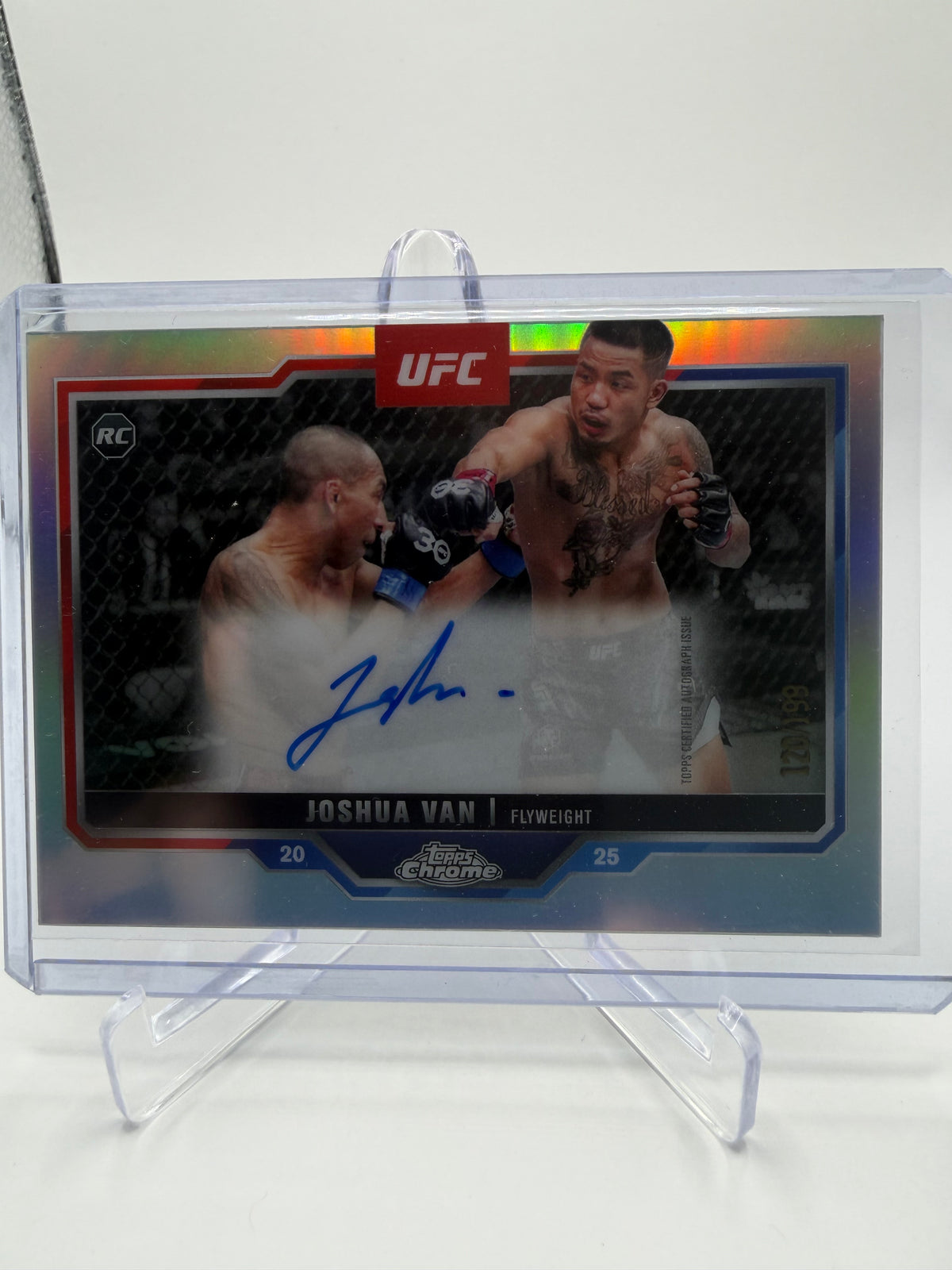 2025 Topps Chrome UFC Joshua Van Chrome Rookie Autographs /199 RC #CRA-JV
