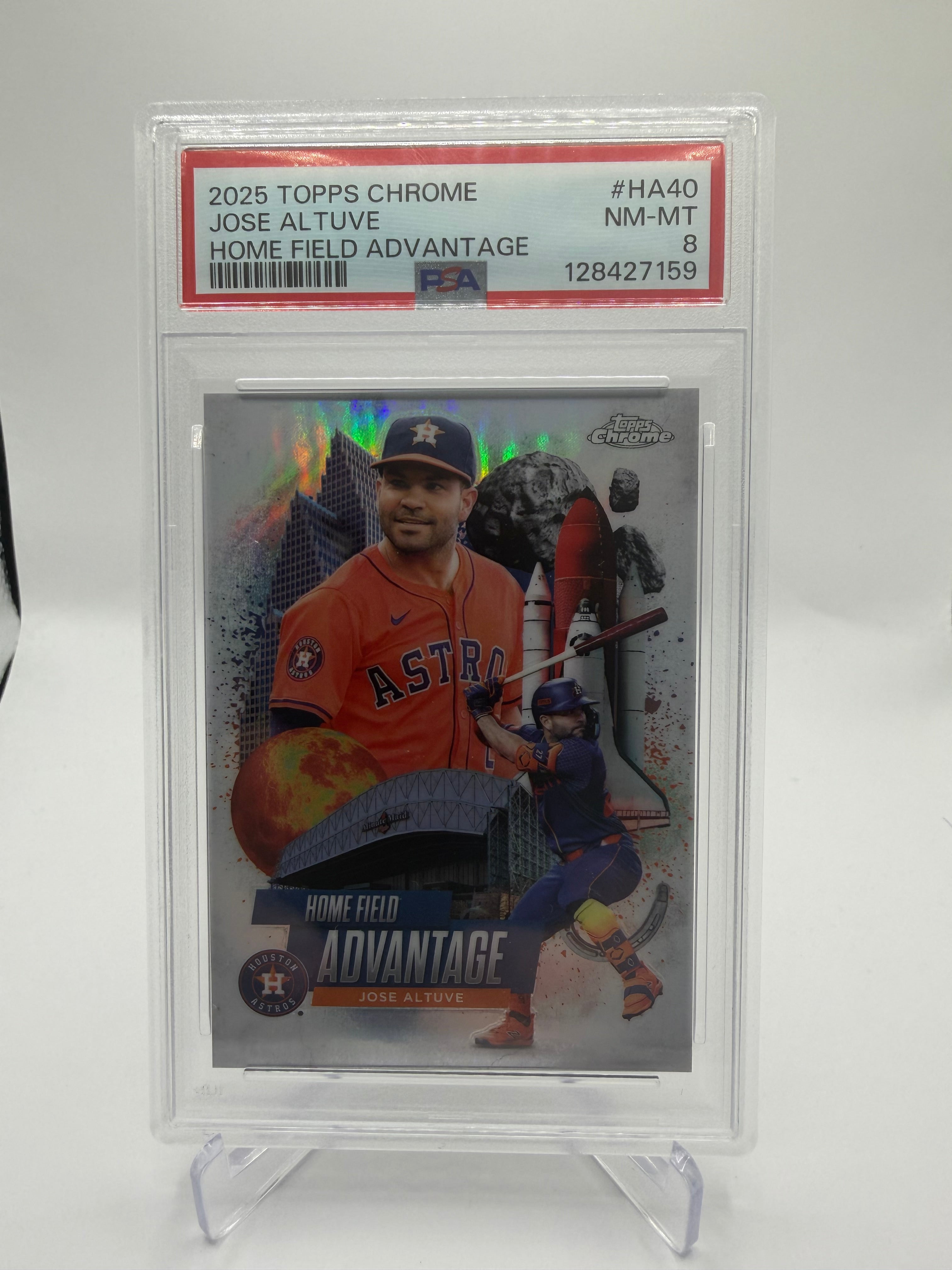 2025 Topps Chrome Home Field Advantage Jose Altuve #HA-40 PSA 8