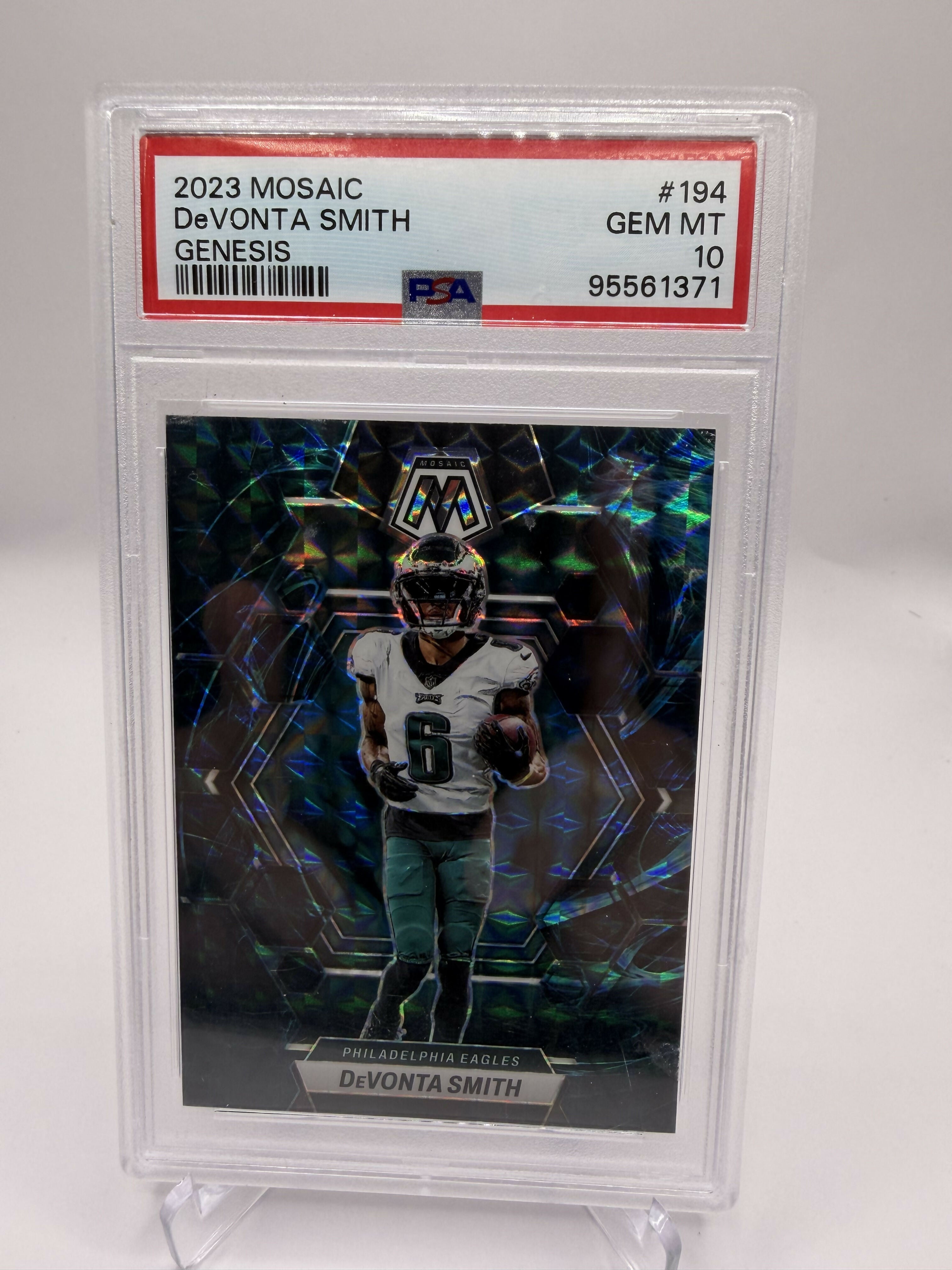 2023 Panini Mosaic Devonta Smith Genesis PSA 10