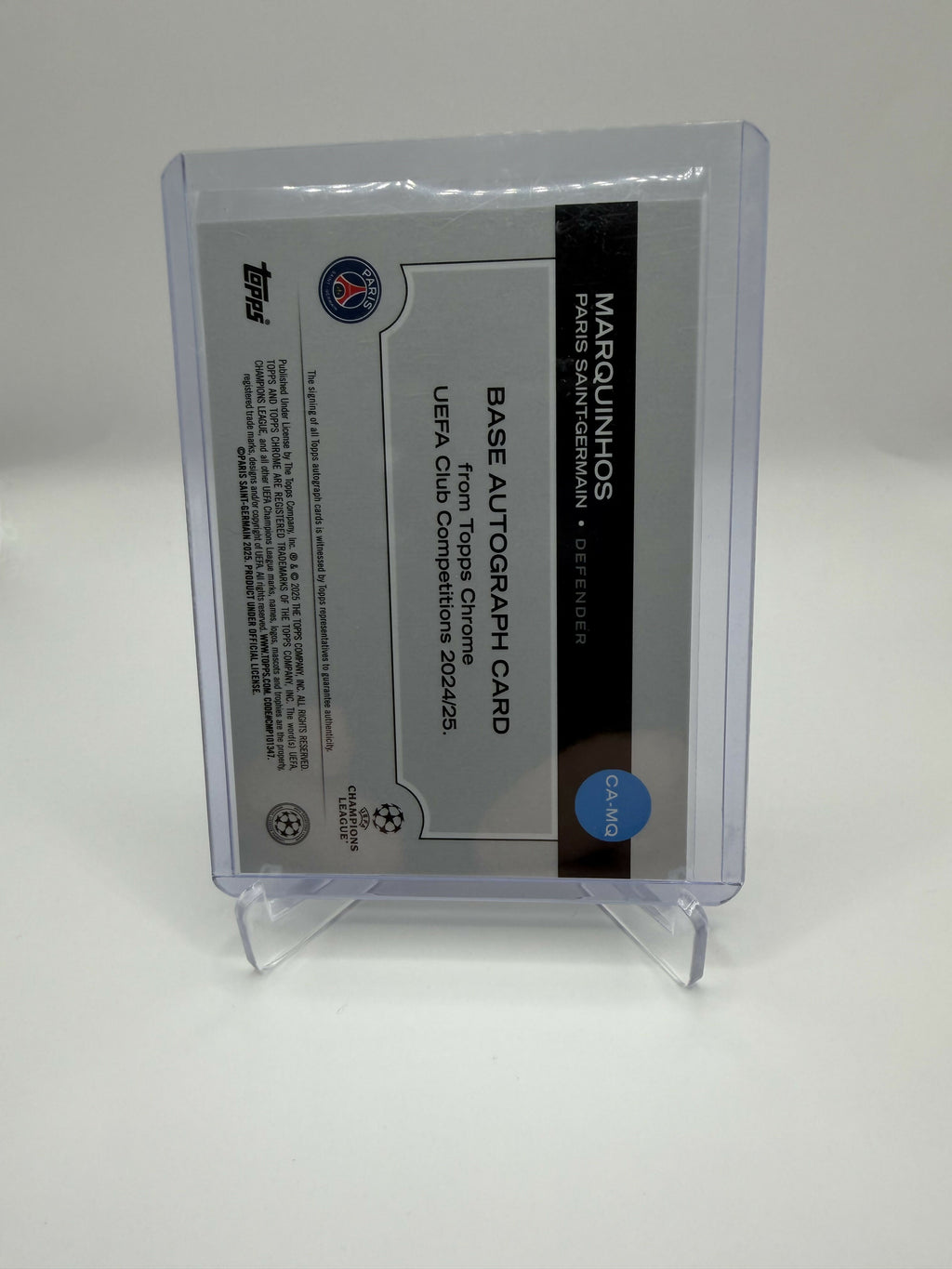 2025 Topps UCC Chrome Marquinhos auto /75