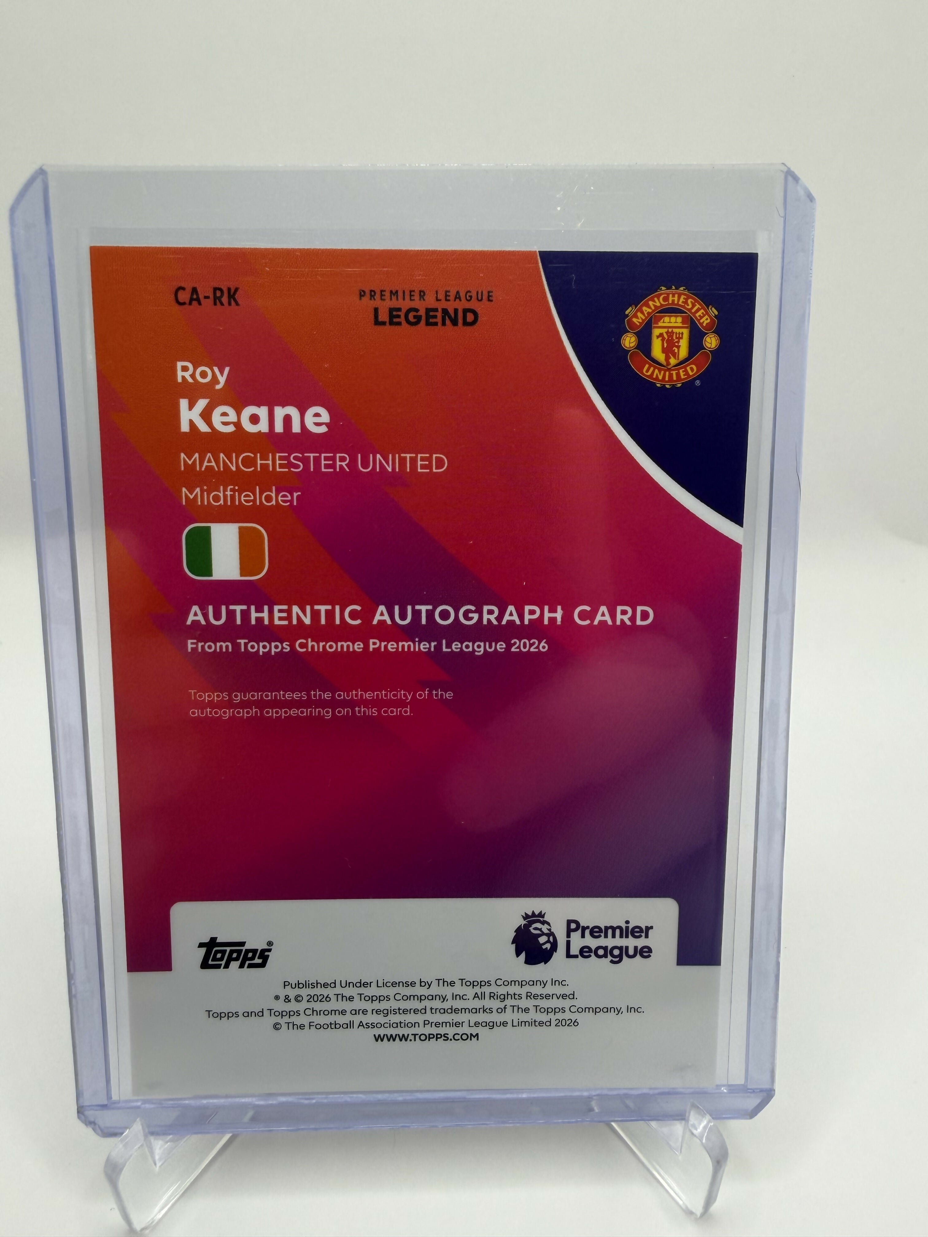 2026 Premier League Chrome Roy Keane Auto Black Geometric /10