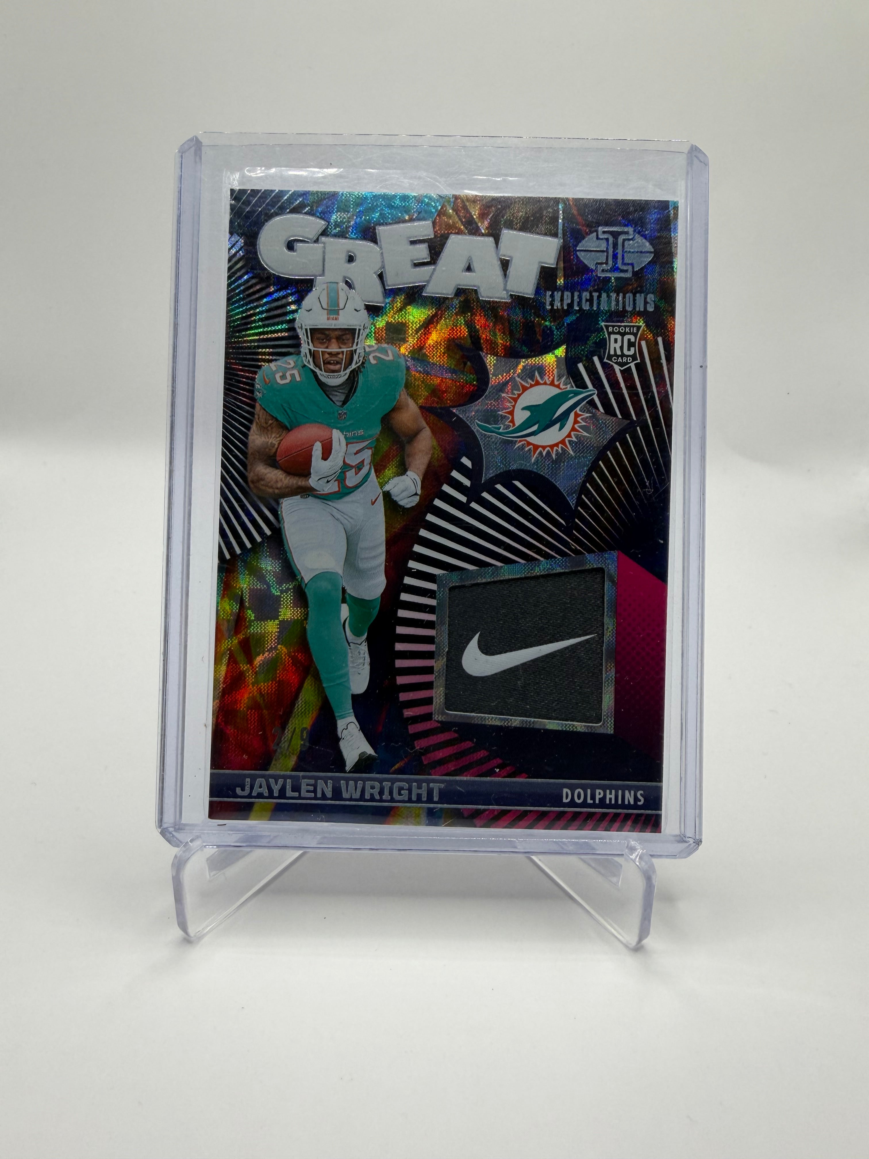 2024 Panini Illusions Football Great Expectations Logo Patch Jaylen Wright Rookie #GE-JWT