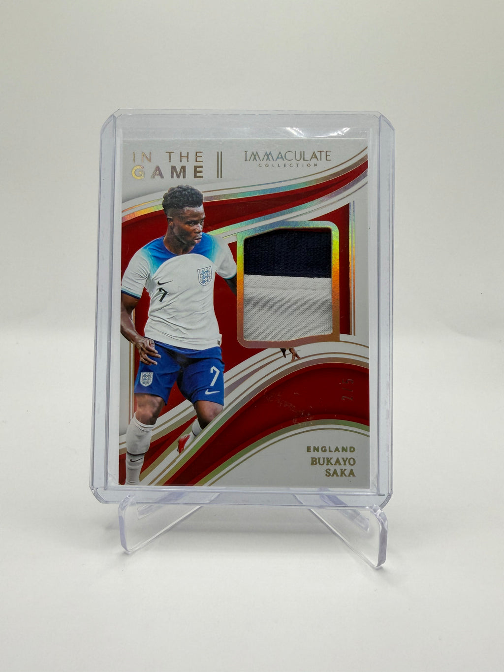 2023-24 Panini Immaculate Collection Soccer Bukayo Saka In The Game Memorabilia #IG-BSA /5