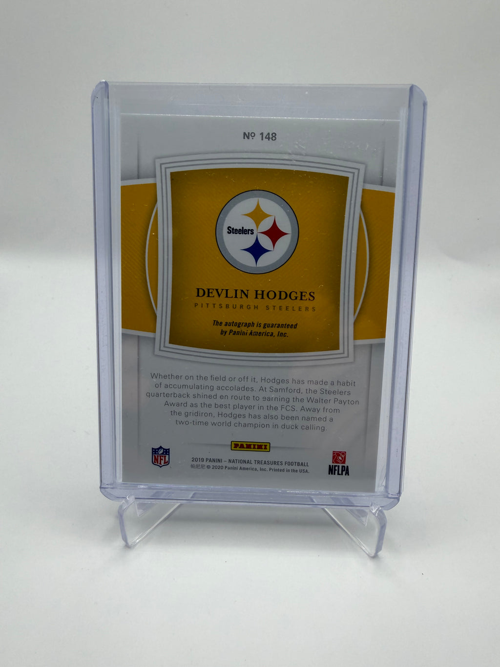 2019 Panini National Treasures Football Devlin Hodges Rookie Autograph #148 Serial Numbered /49