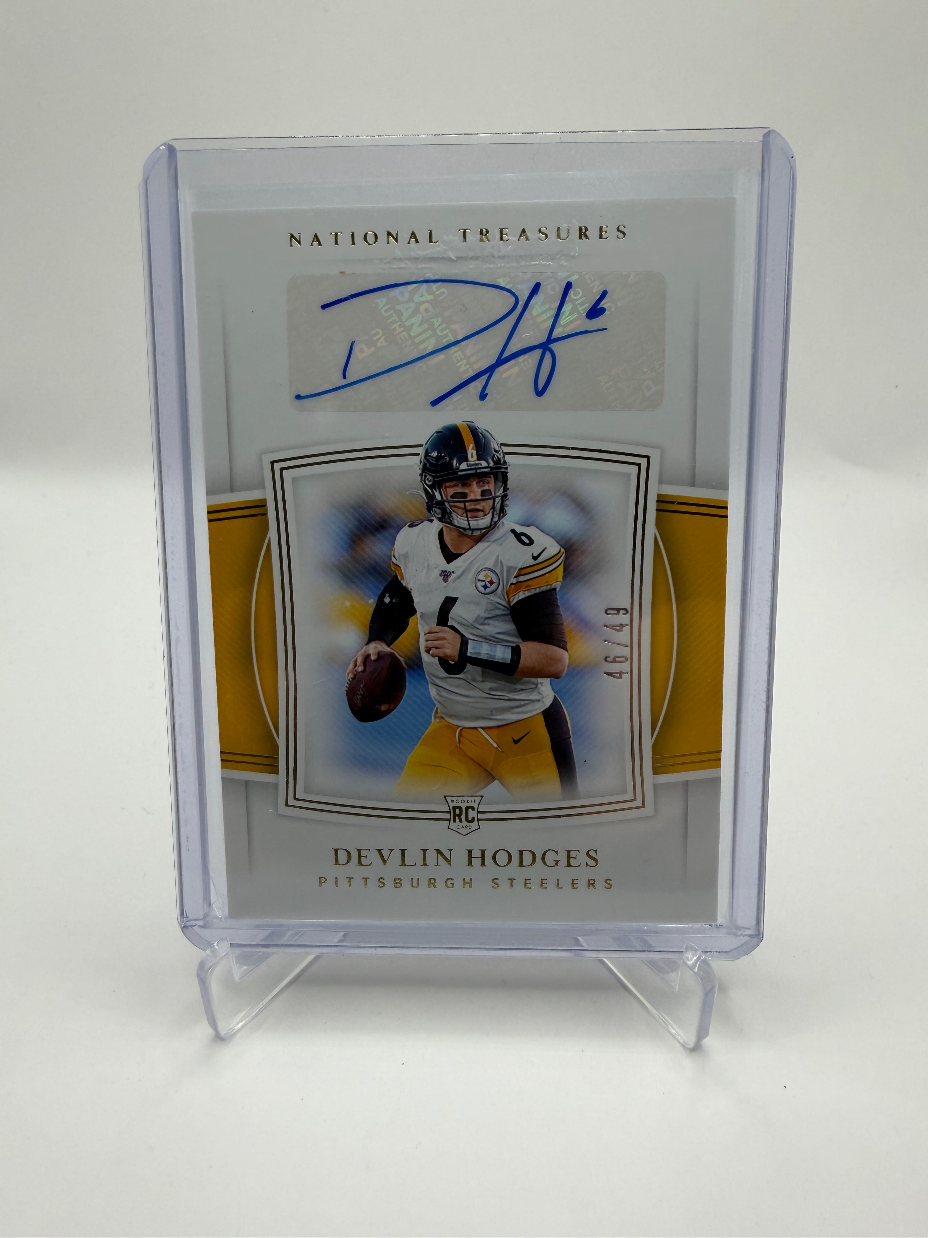 2019 Panini National Treasures Football Devlin Hodges Rookie Autograph #148 Serial Numbered /49
