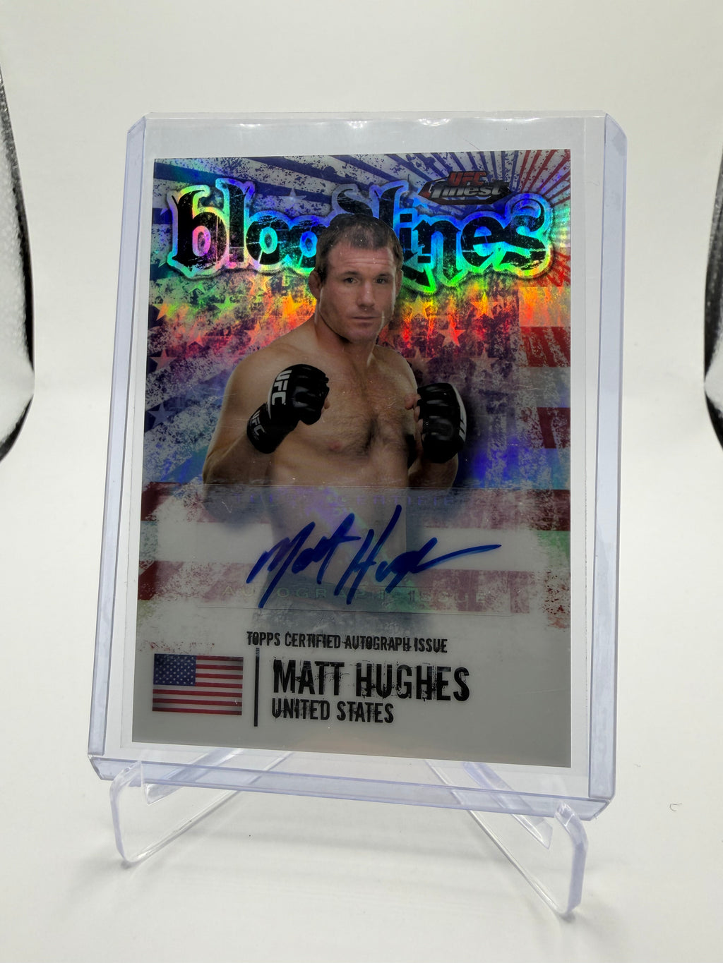2012 Topps UFC Finest Bloodlines Autographs Matt Hughes #BL-MH