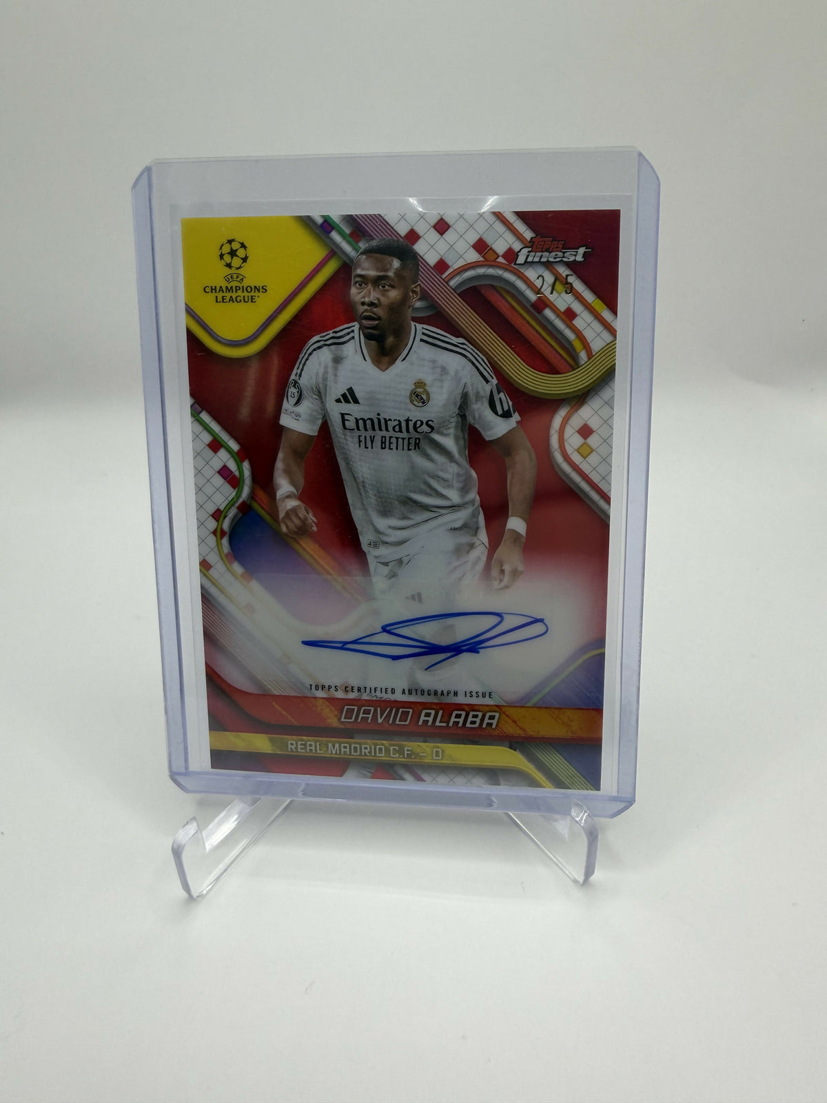 2025 Topps UCC Finest David Alaba Red Auto /5