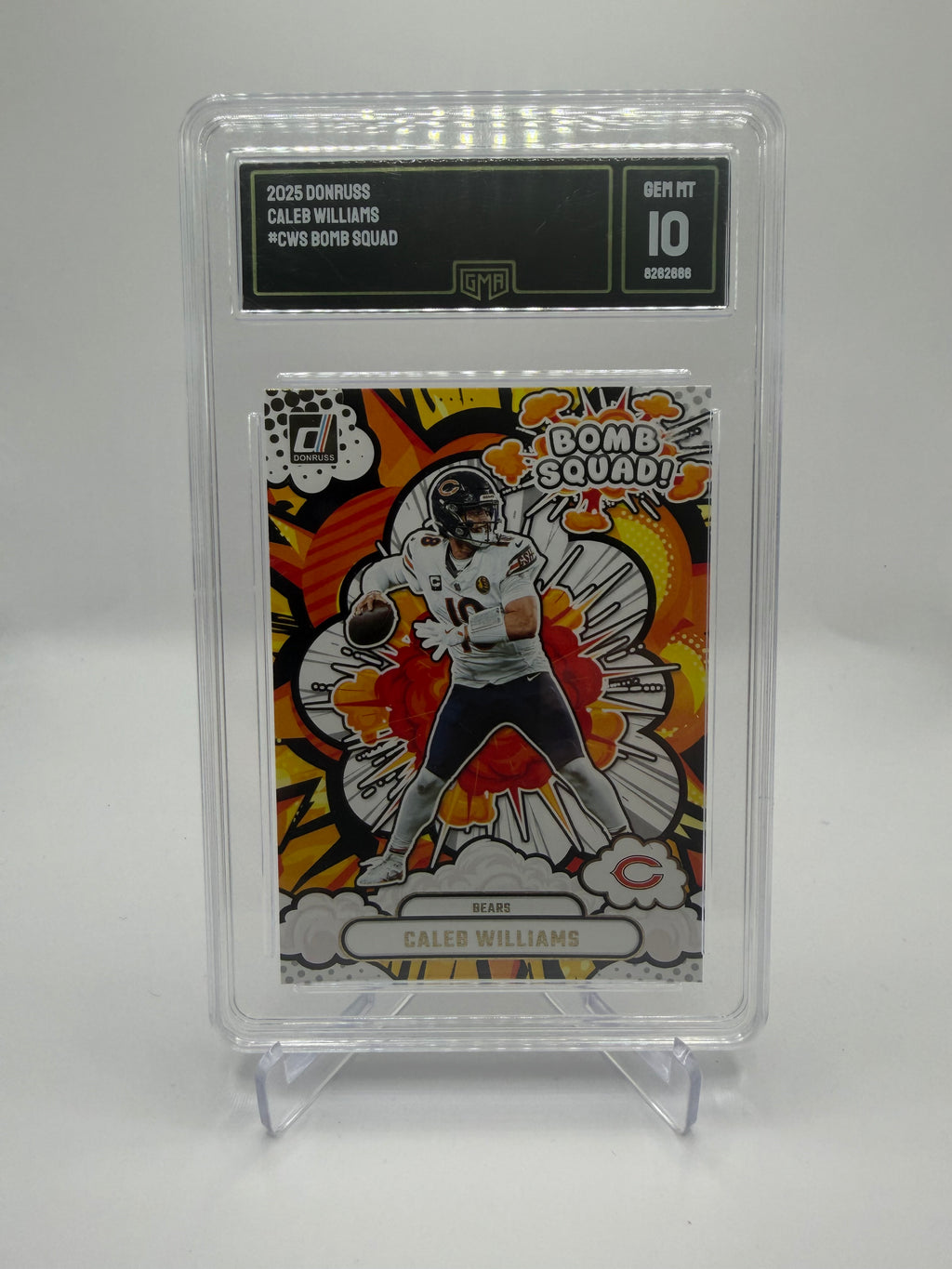 2025 Donruss Football Bomb Squad Caleb Williams #BS-CWS GMA Gem Mint 10