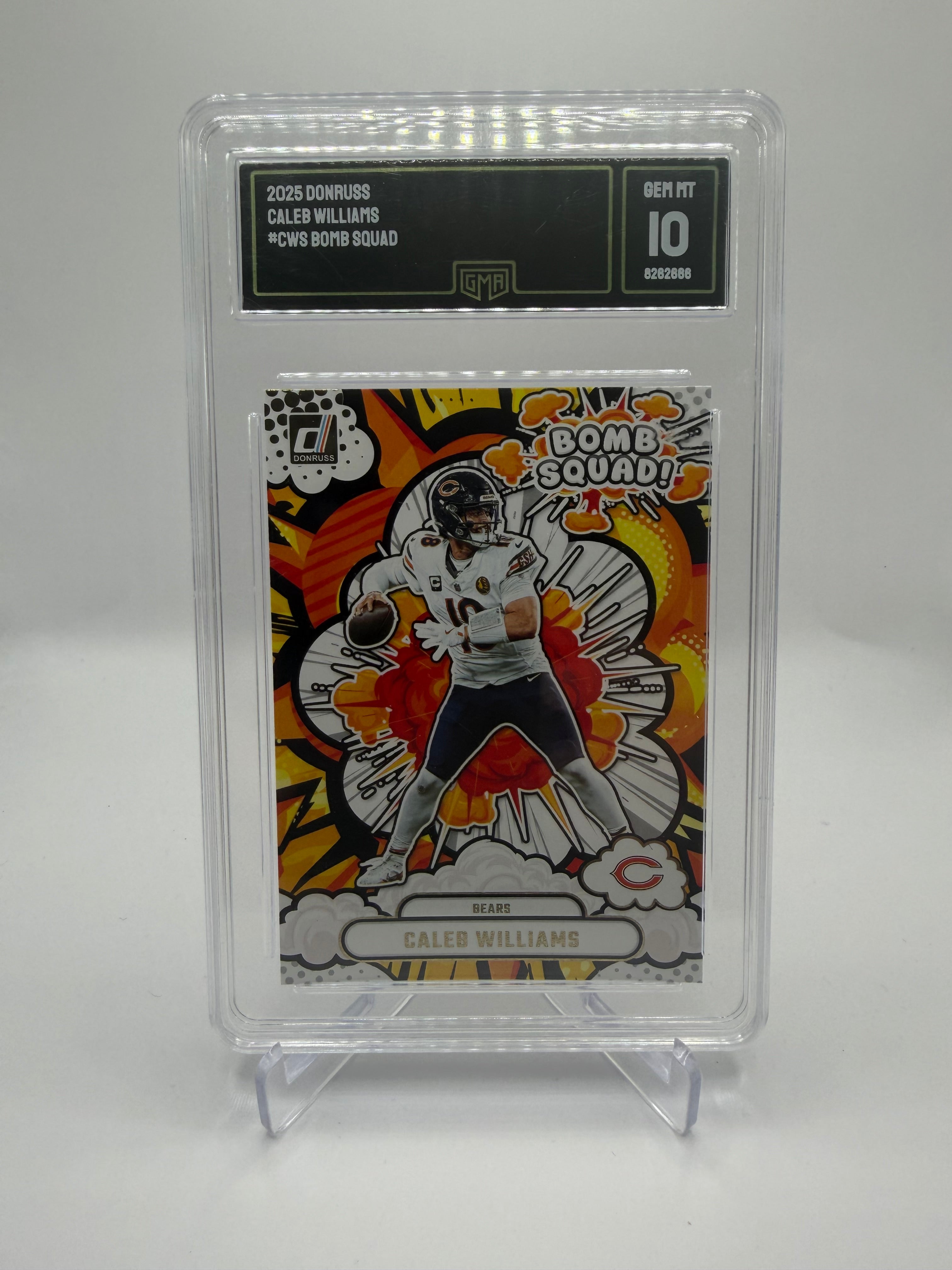 2025 Donruss Football Bomb Squad Caleb Williams #BS-CWS GMA Gem Mint 10